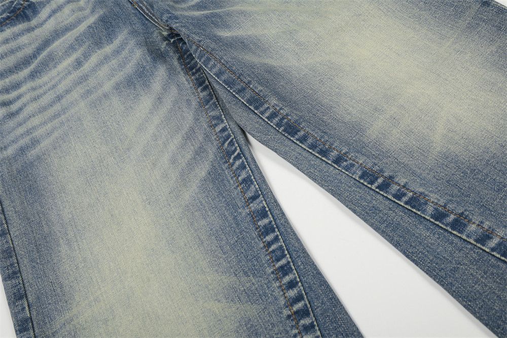 Vintage hippie trend Vibe men's retro punk washed flared jeans Size US 32 / EU 48 - 4 Thumbnail