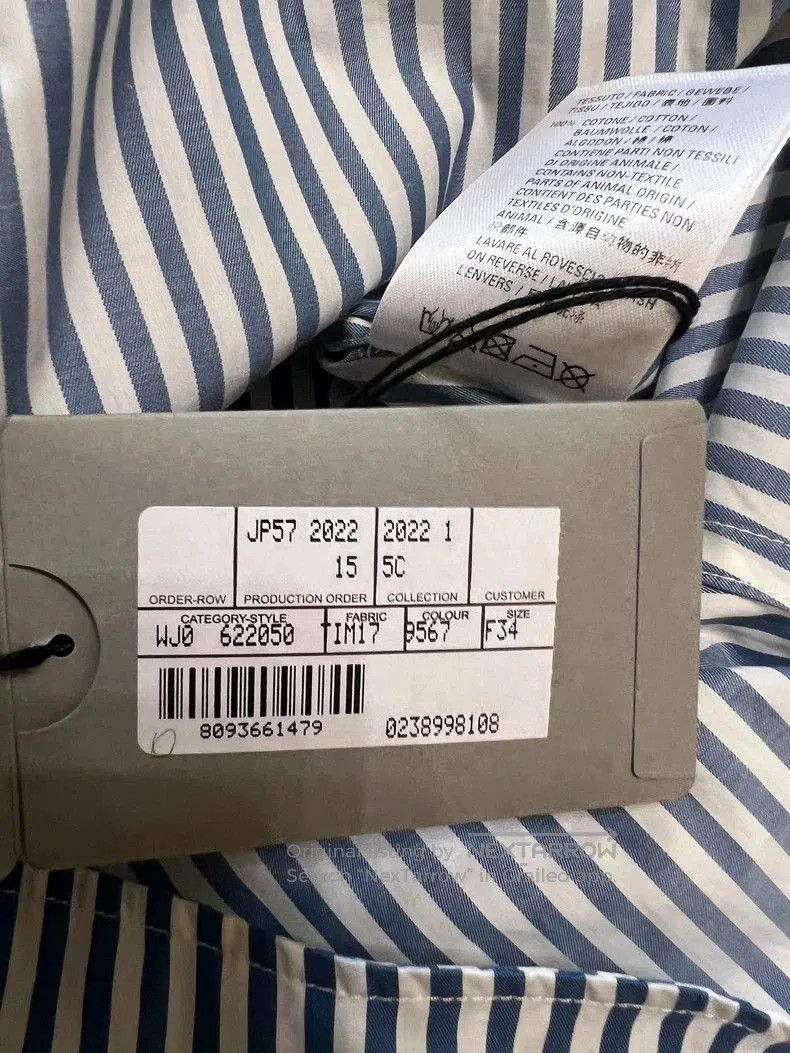 Balenciaga Balenciaga Blue White Check Logo Shirt. Size US XS / EU 42 / 0 - 5 Thumbnail
