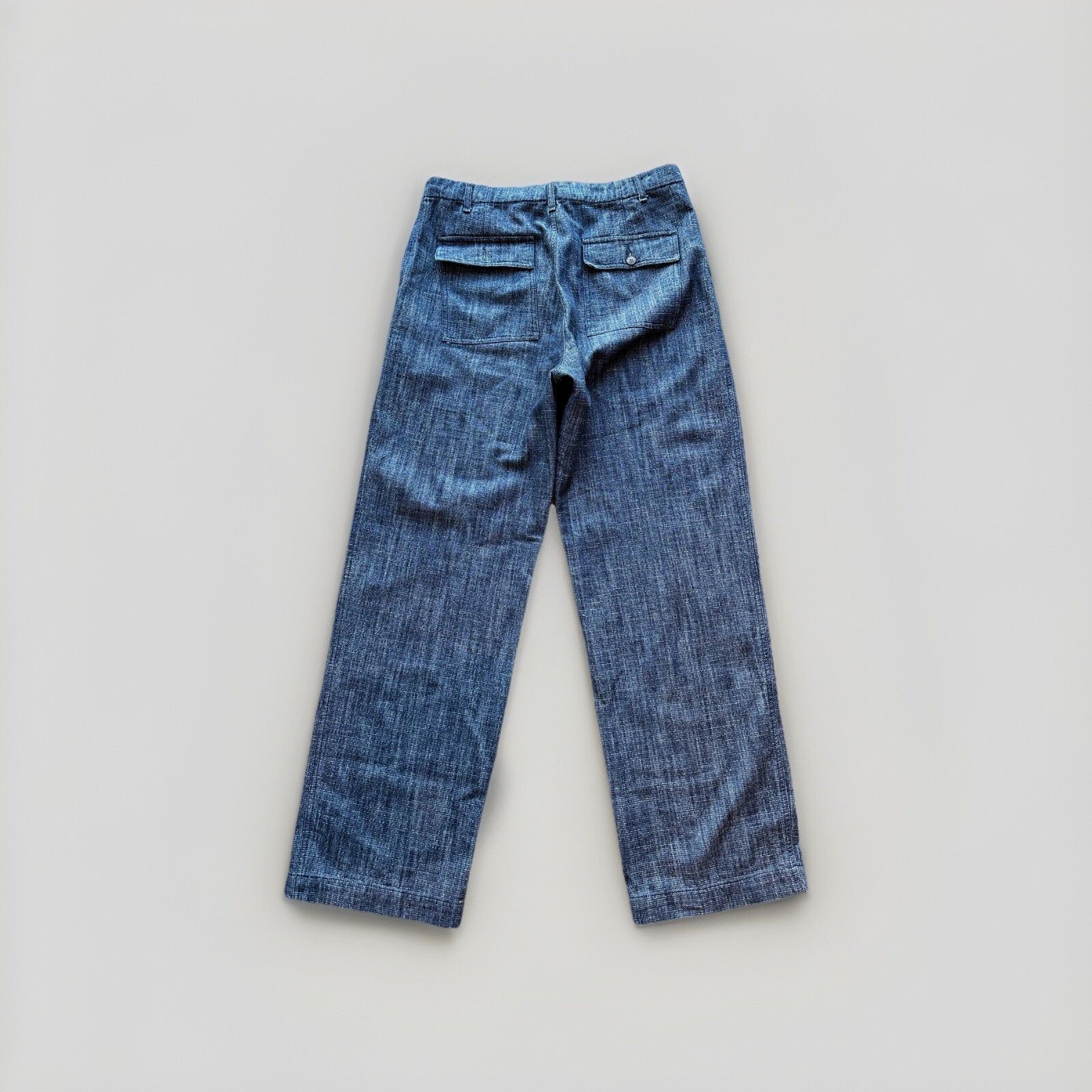 Vintage Myths Mens Baggy Wide Leg Denim Pants Trousers Jeans Style Size US 30 / EU 46 - 2 Thumbnail