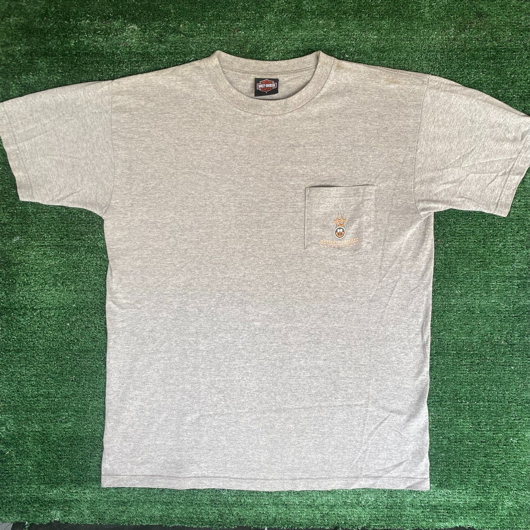 Harley Davidson Vintage Y2K Harley Davidson Shirt Motorcycle Flame Logo Tee Size US L / EU 52-54 / 3 - 4 Thumbnail