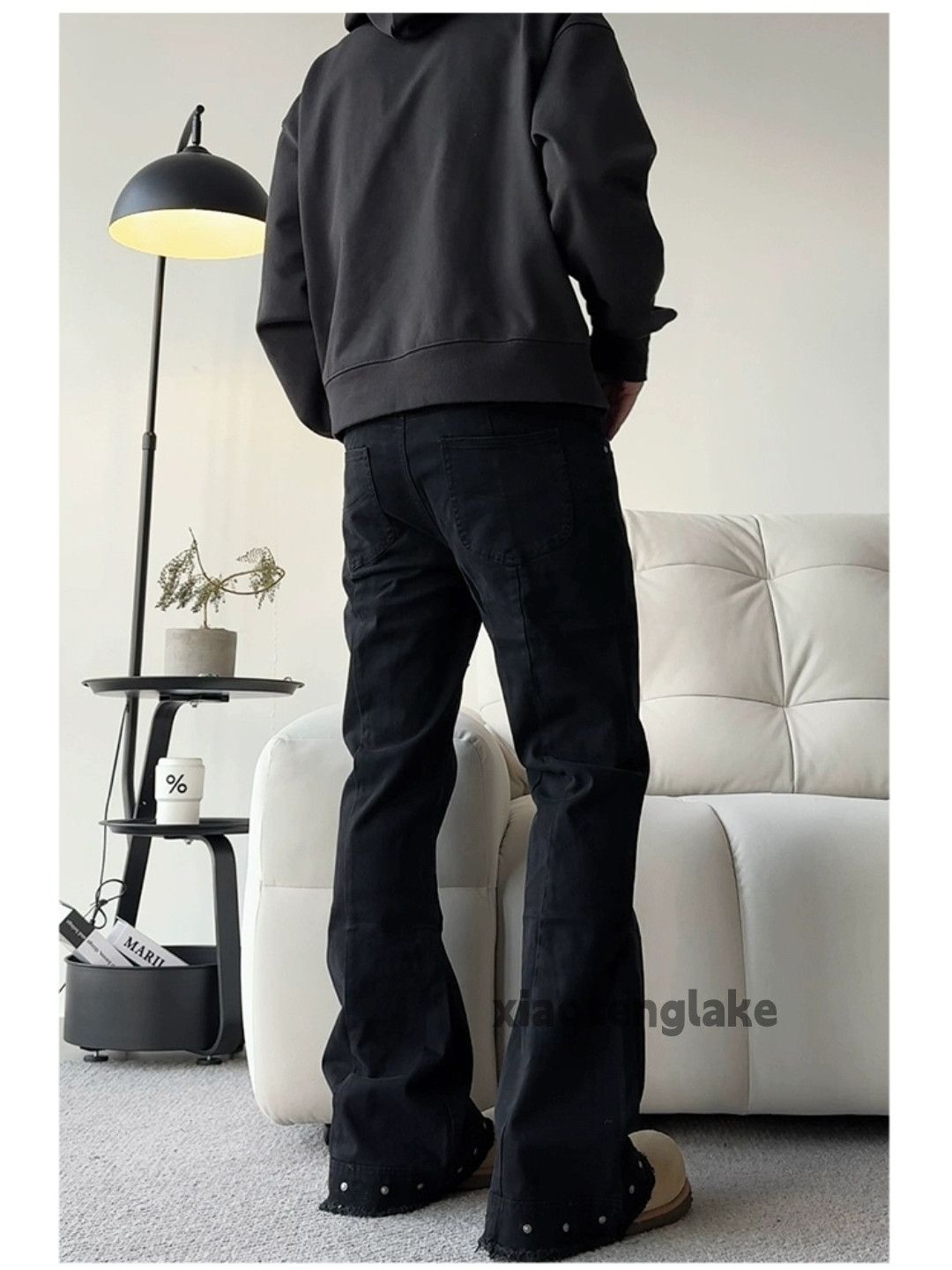 Designer × Jean × Vintage utility punk grunge bootcut flared rivet yuppie jeans Size US 30 / EU 46 - 2 Thumbnail