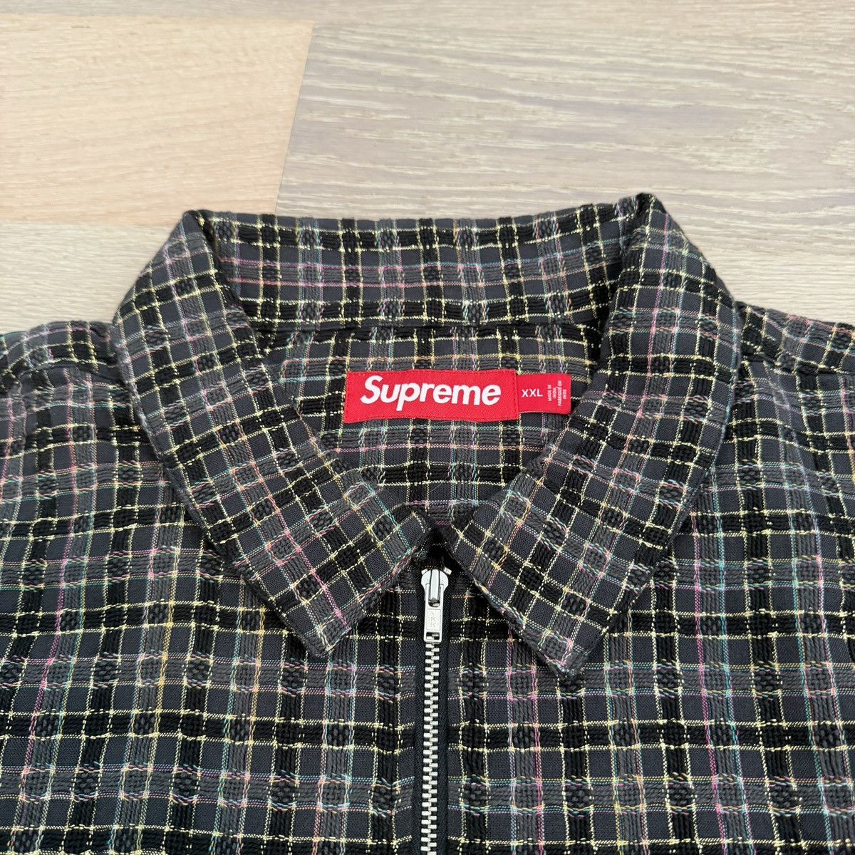 Supreme Supreme Metallic Plaid Zip Up Shirt XXL Size US XXL / EU 58 / 5 - 3 Thumbnail