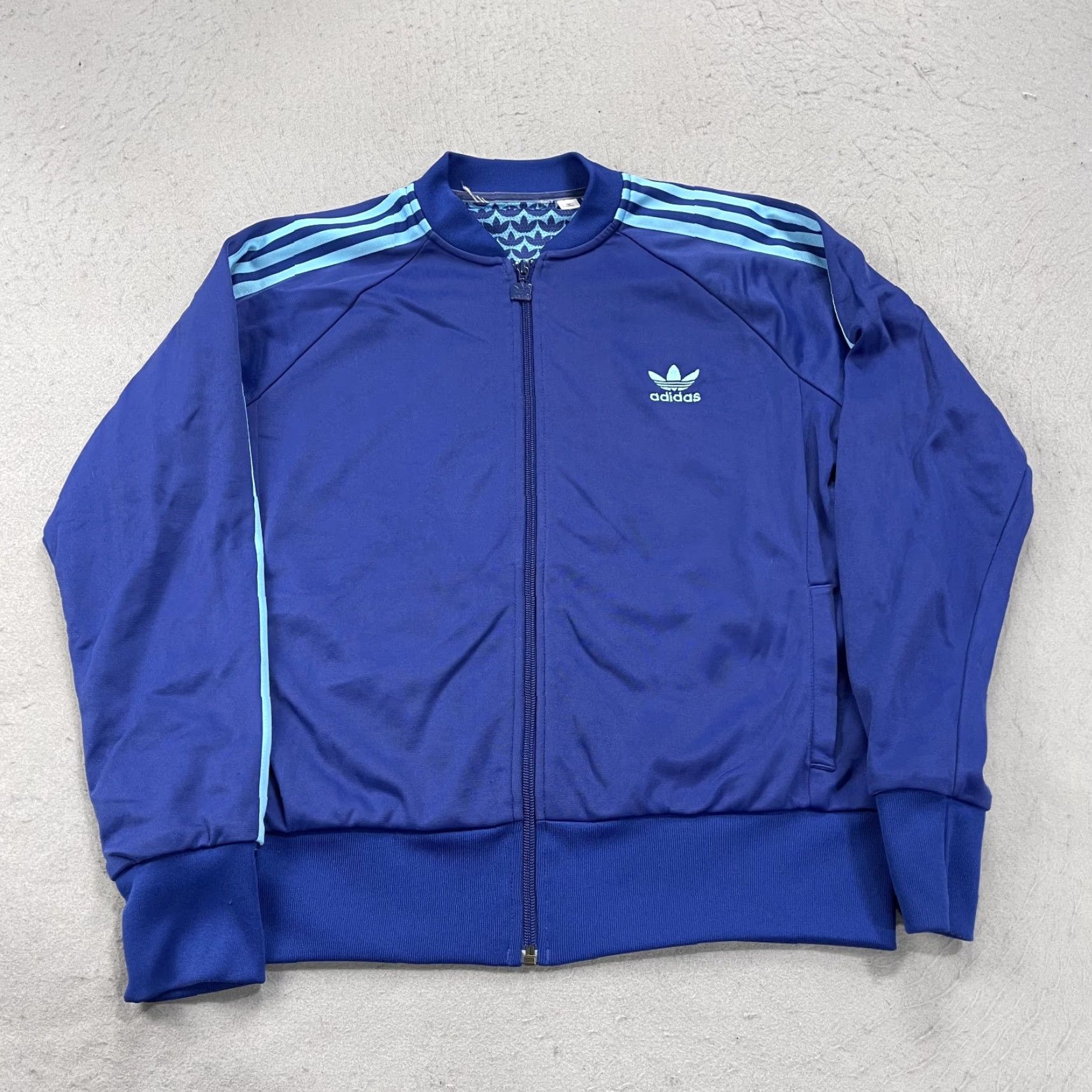 Adidas VINTAGE adidas Track Jacket Mens Small Blue Track Bomber Beckenbauer Trefoil Originals Size US S / EU 44-46 / 1 - 2 Thumbnail