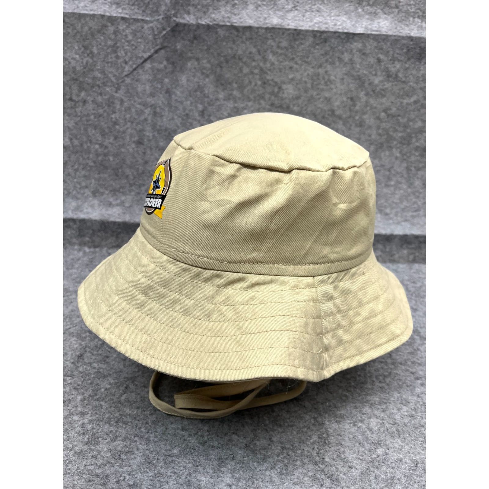 Vintage National Geographic Explorer Bucket Hat Adult One Size Beige 100% Polyester Camp Size ONE SIZE - 4 Thumbnail