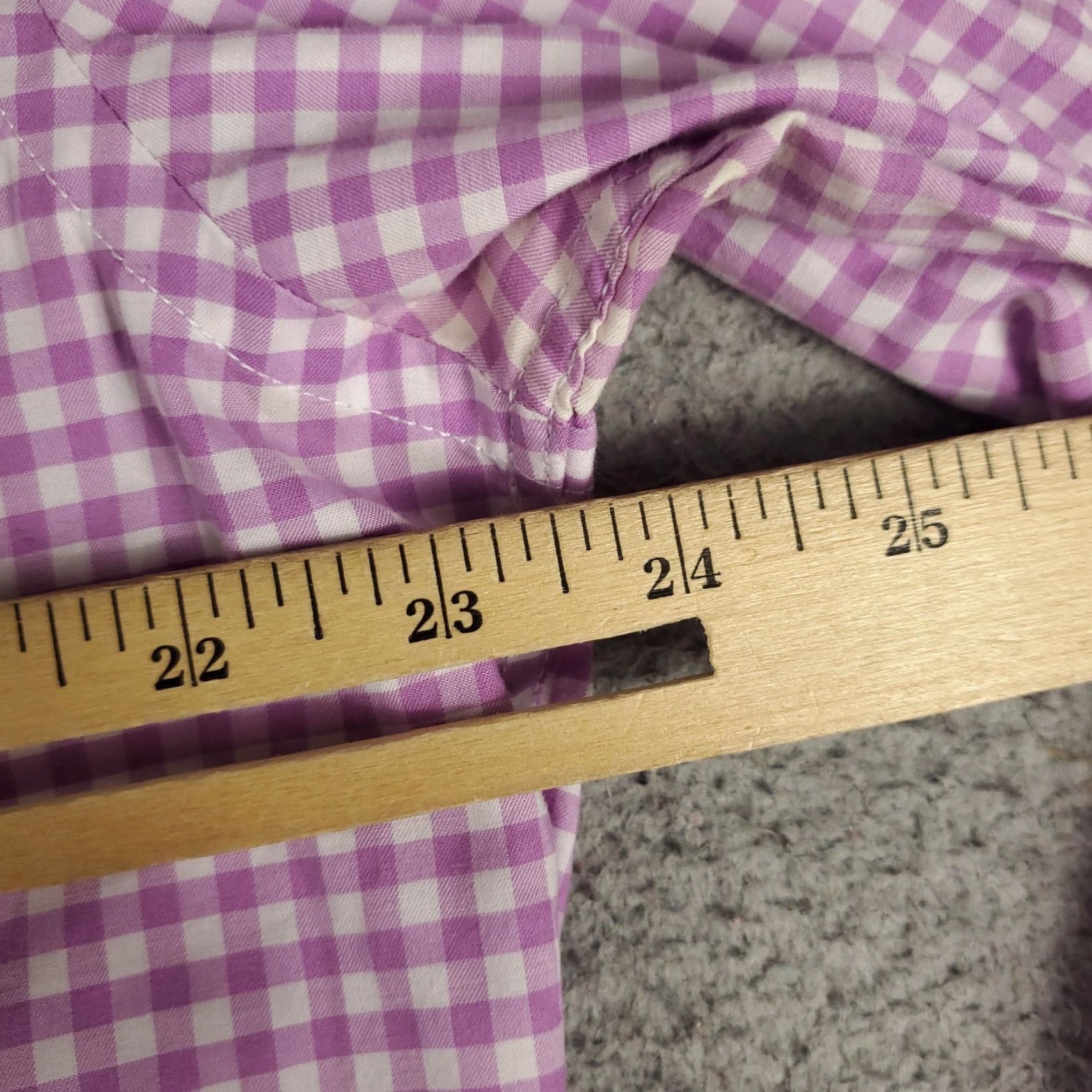 UNTUCKit UNTUCKit Button-Up Shirt Mens XL Purple White Gingham Long Sleeve Casual Check Size US XL / EU 56 / 4 - 7 Thumbnail