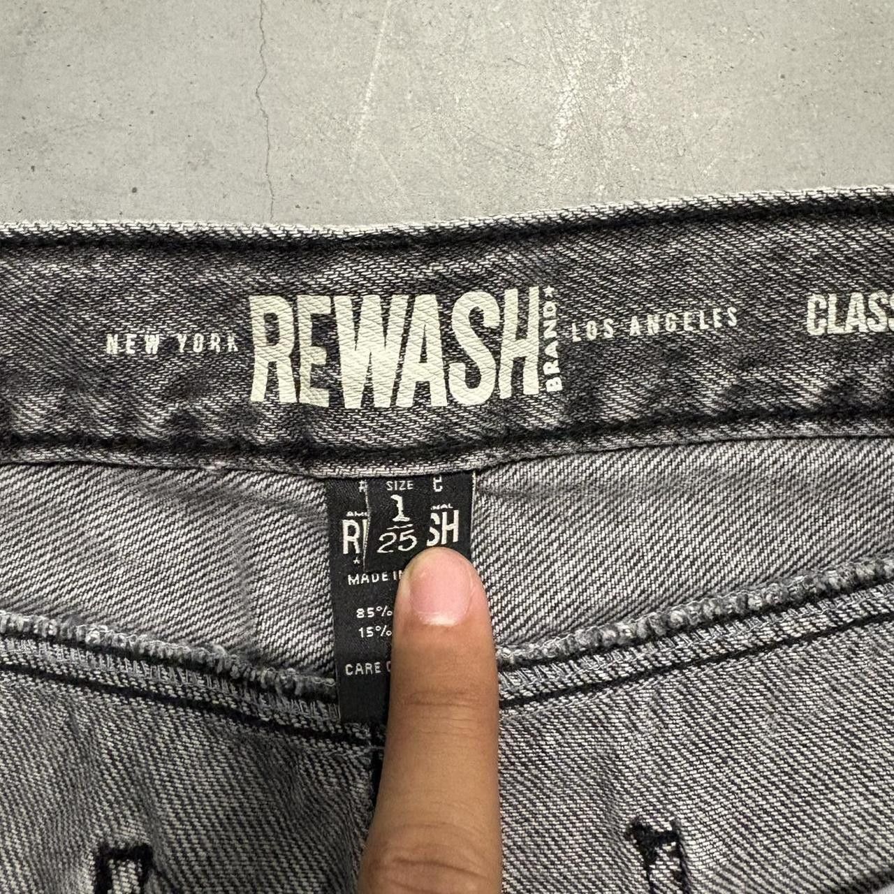 Vintage Crazy Vintage Y2K/2000s Super Baggy WideLeg Black Denim Jeans! Size 25" / US 0 / IT 36 - 6 Thumbnail