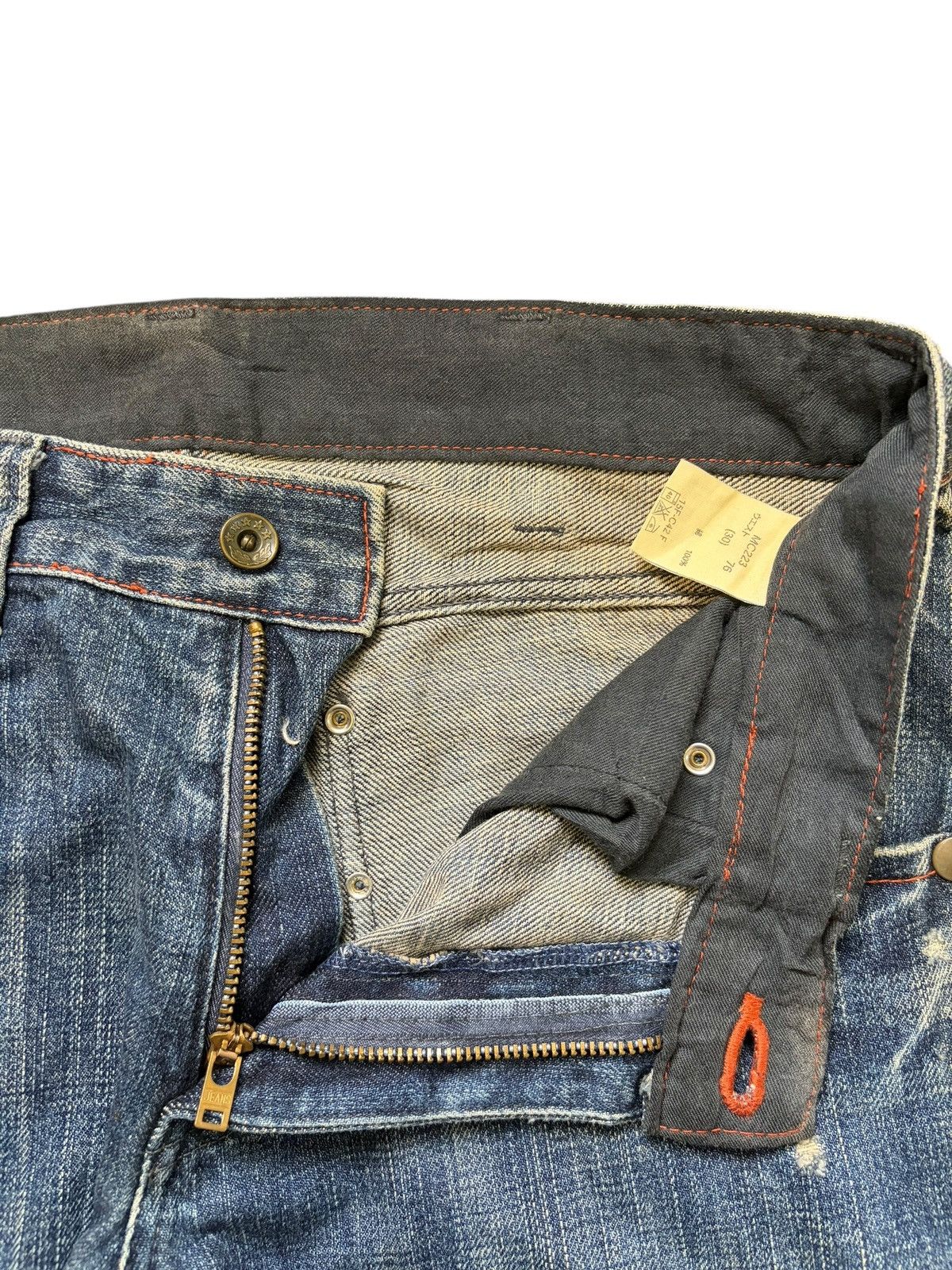 If Six Was Nine Vintage Japanese Brand Mud Wash Distress Flare Jeans Size 32" / US 10 / IT 46 - 5 Thumbnail