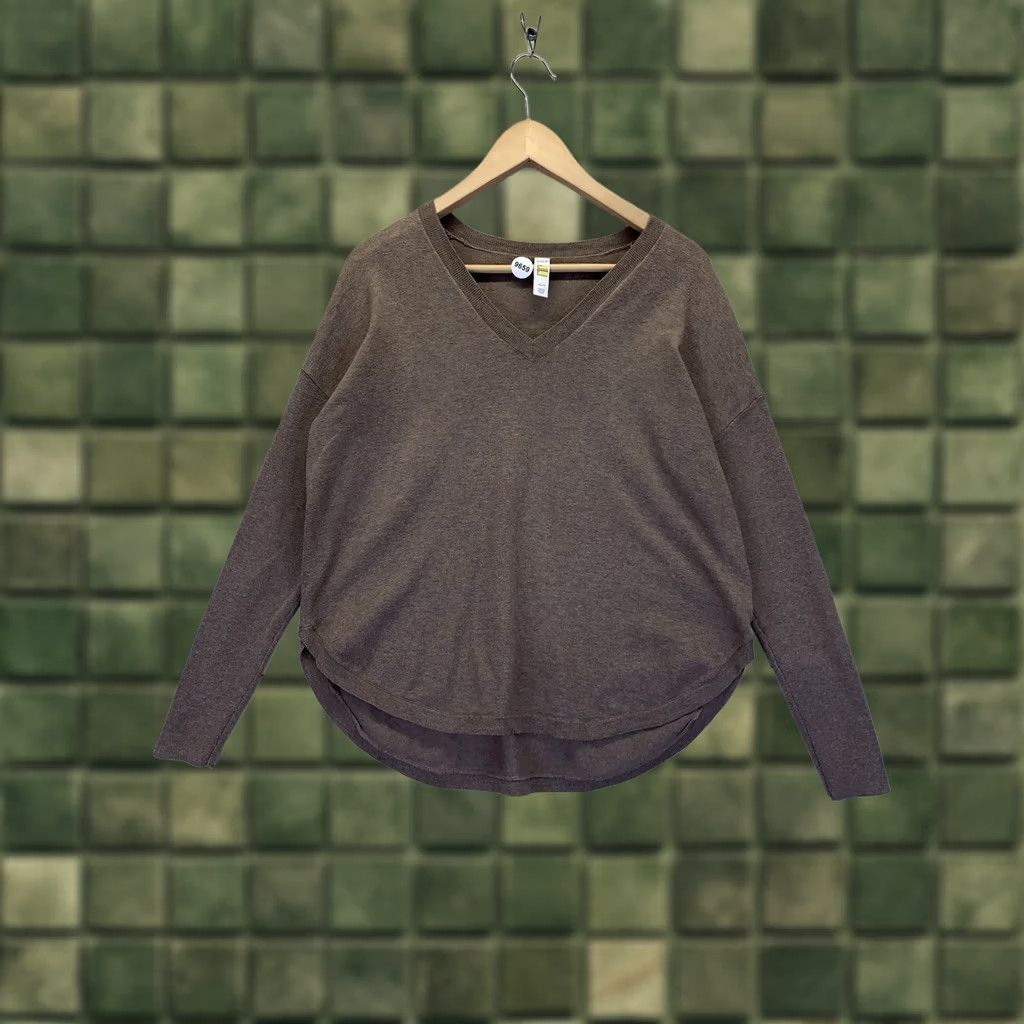 Vintage VINTAGE? LOLE Recycled Materials Brown V Neck Womens Sweater XS-9659 Size XS / US 0-2 / IT 36-38 - 1 Thumbnail