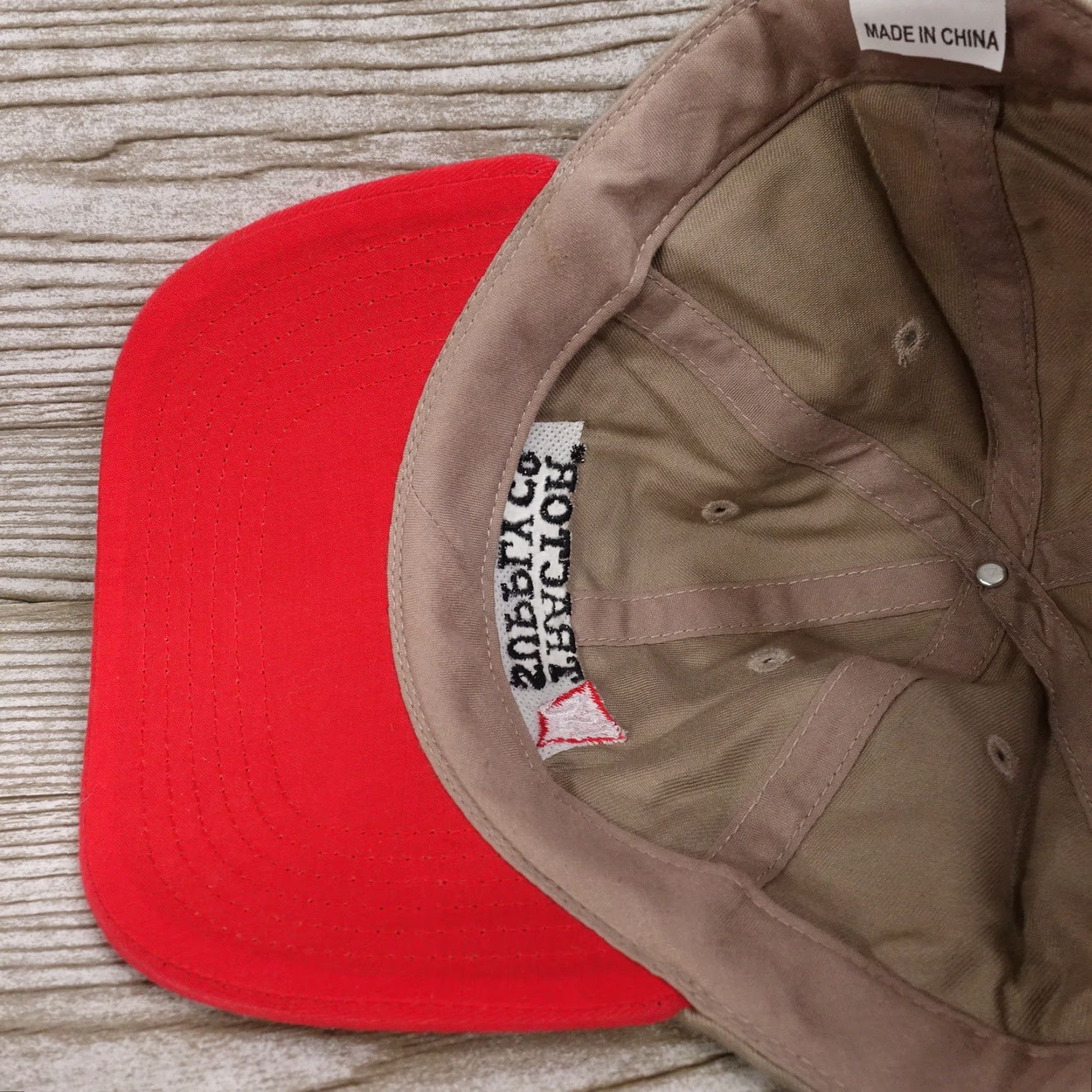 Vintage TRACTER SUPPLY SUPPLY CO TSC TAN ,RED ADJUSTABLE BASEBALL HAT CAP NEW! Size ONE SIZE - 7 Thumbnail