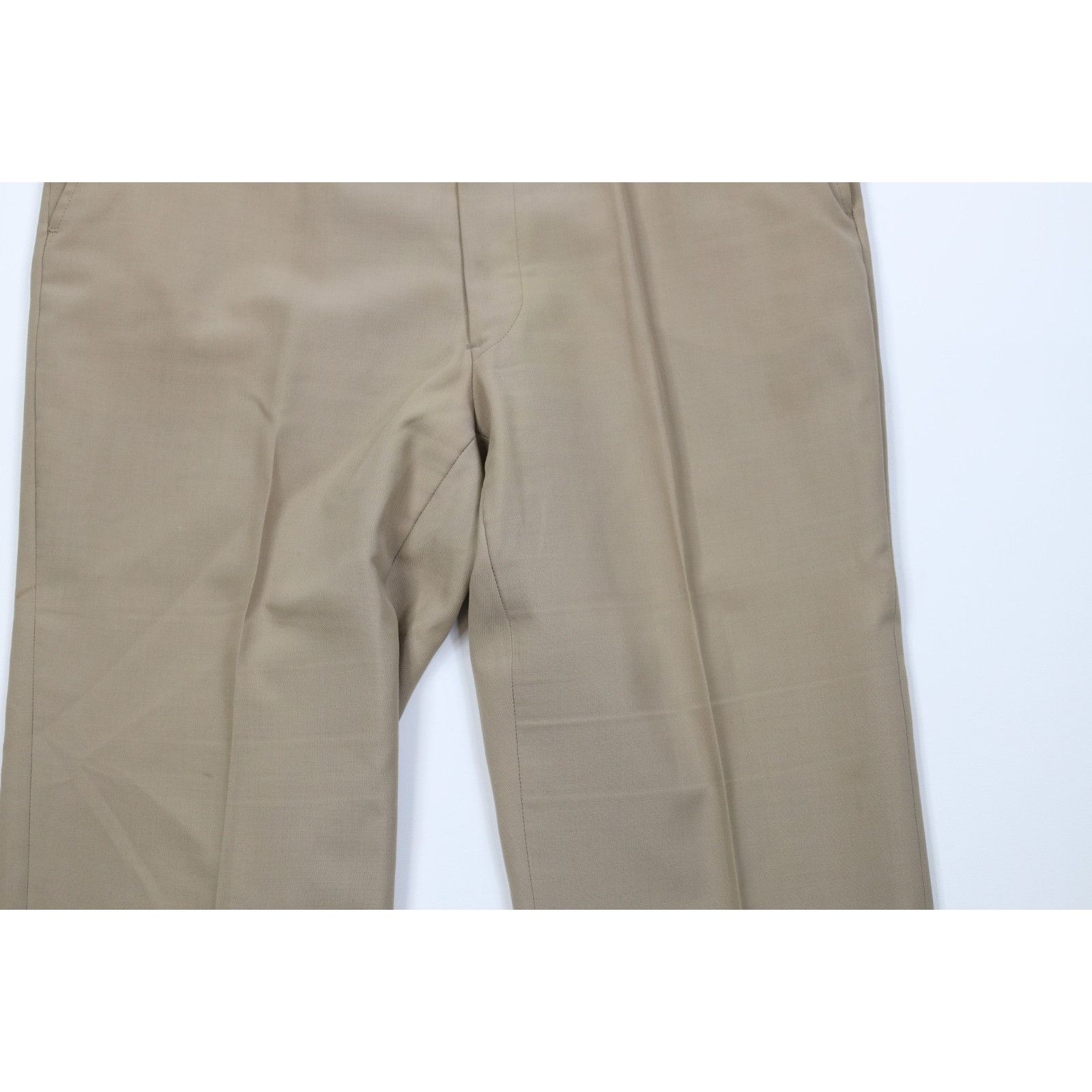 Vintage Vintage 70s Streetwear 2 Piece Wool Suit Wedding Beige Size 42L - 15 Thumbnail