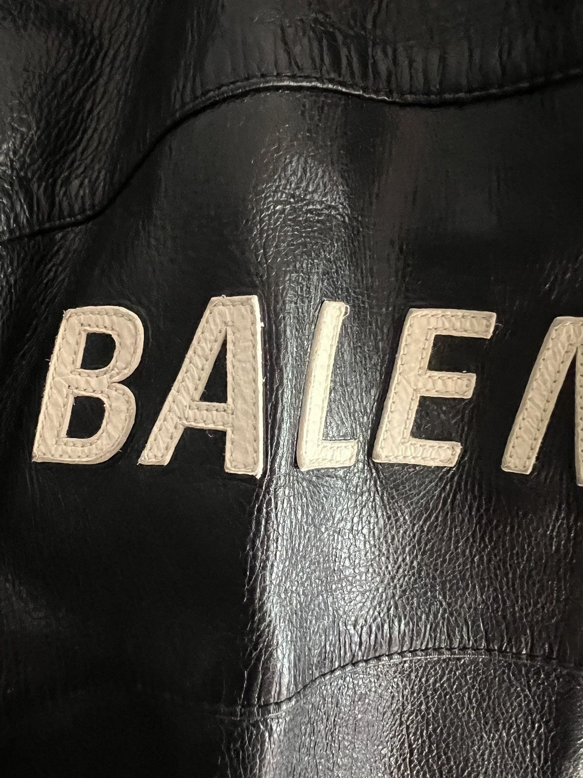 Balenciaga Balenciaga Logo Leather Jacket Size US L / EU 52-54 / 3 - 4 Thumbnail