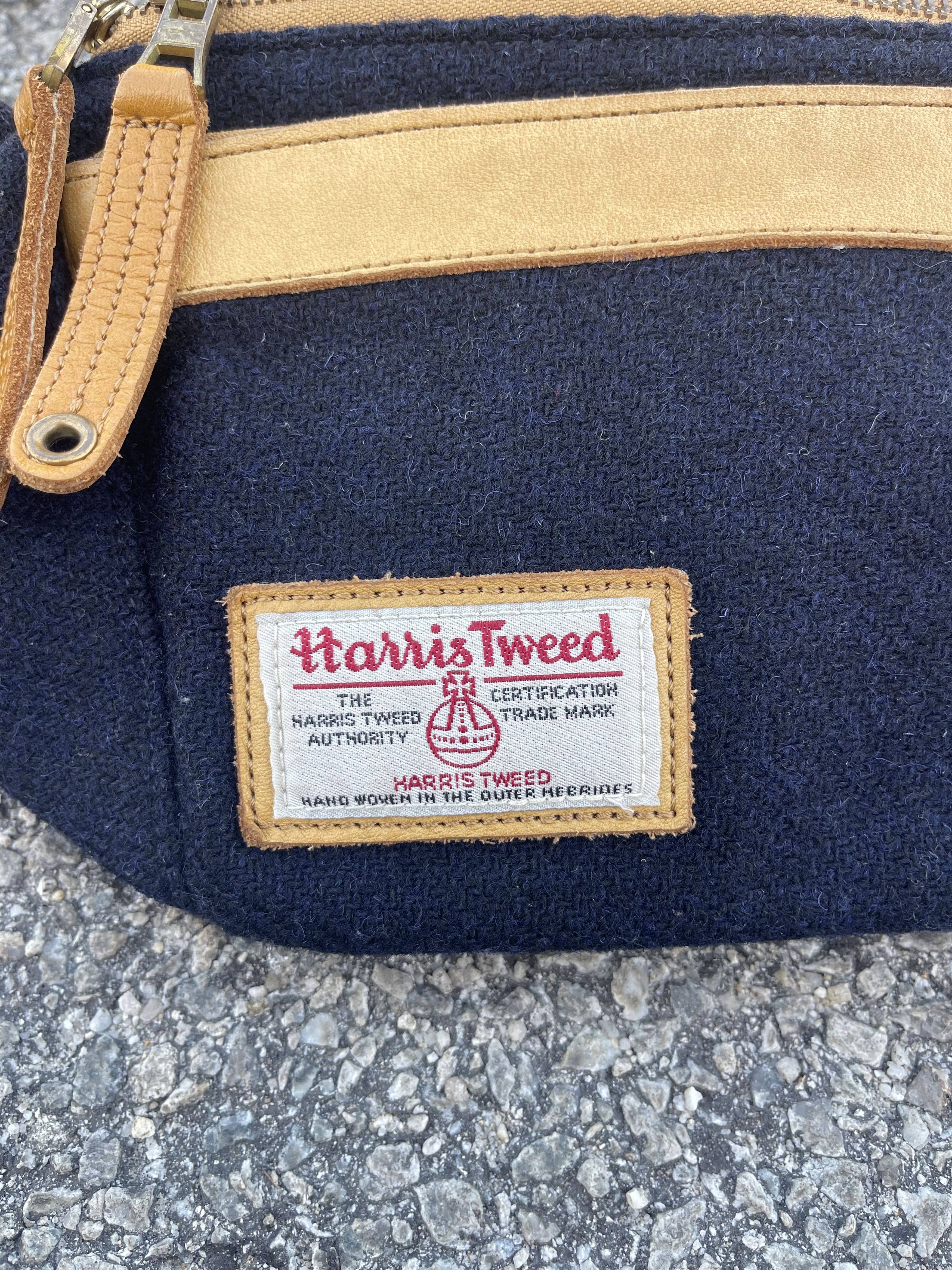 Harris Tweed Masterpiece X Harris Tweed Wool Waistbag Blue Black Size ONE SIZE - 3 Thumbnail