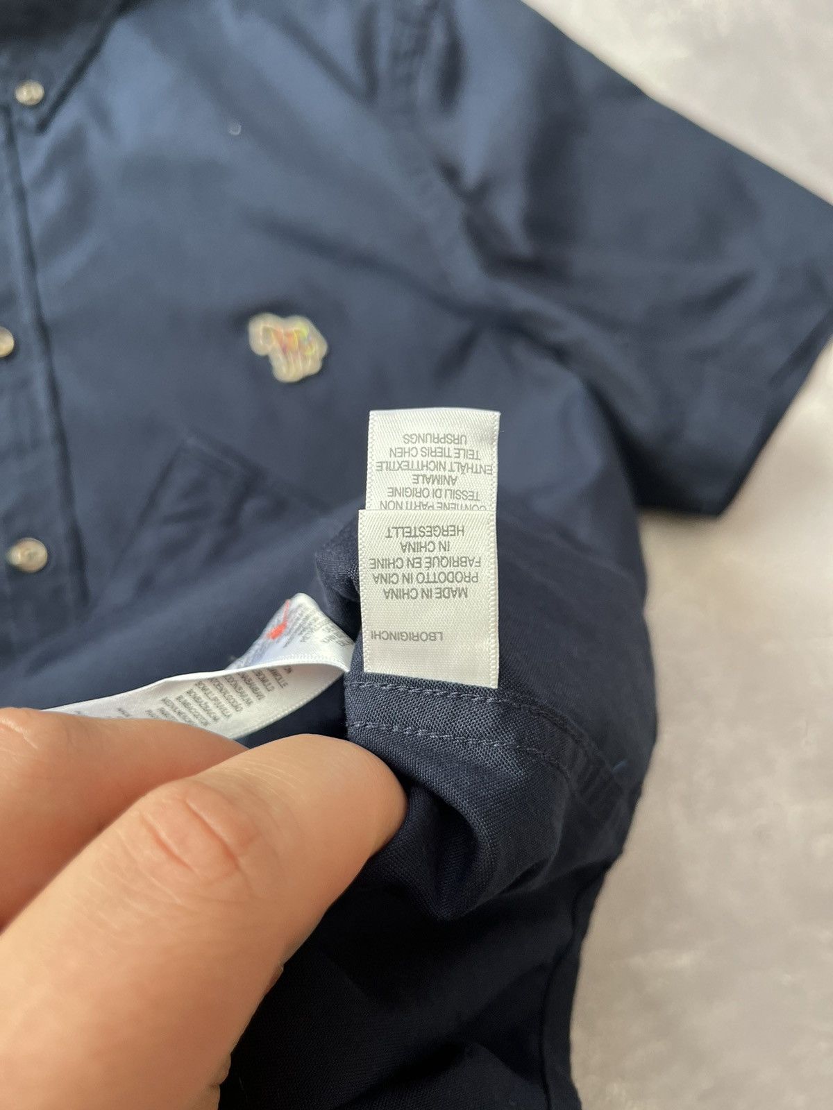 Paul Smith Paul Smith Tailored Fit Zebra Logo Short Sleeve Button Shirt Size US L / EU 52-54 / 3 - 5 Thumbnail