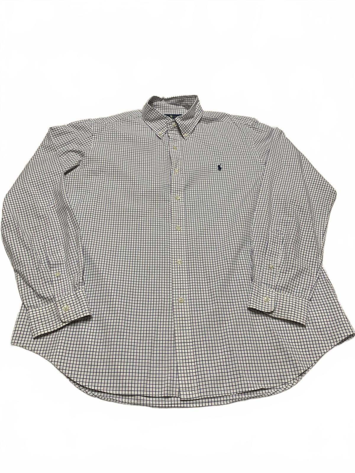 Polo Ralph Lauren Ralph Lauren Men's XL White Grid Button-Down Shirt Size US XL / EU 56 / 4 - 1 Thumbnail