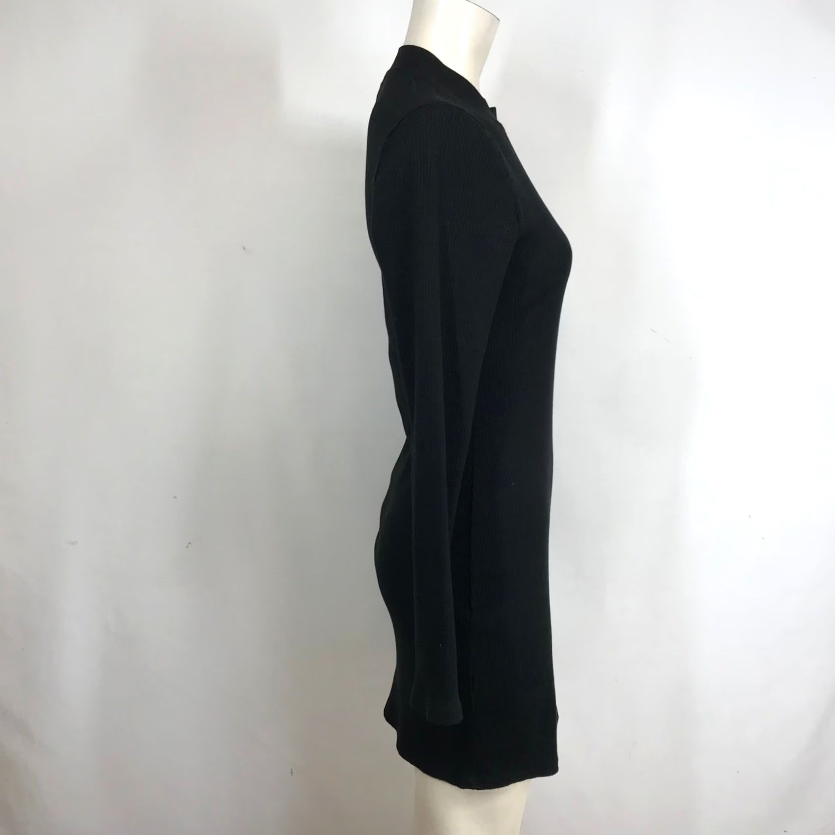 Vintage Victoria's Secret Pink Ribbed Mock Neck Long Sleeve Bodycon Mini Dress Black M Size M / US 6-8 / IT 42-44 - 4 Thumbnail