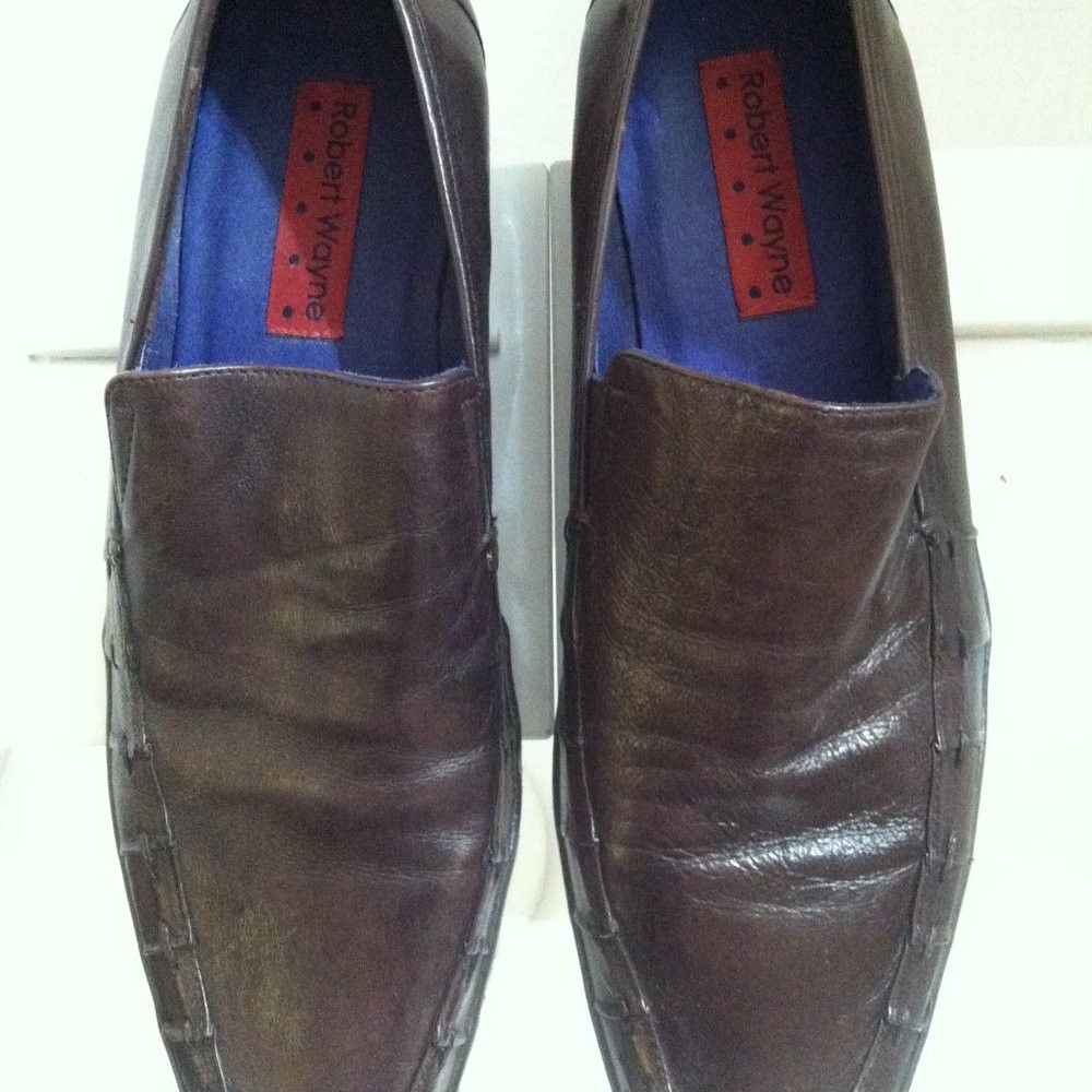 Robert Wayne ROBERT WAYNE MENS BROWN LEATHER DRESS SHOES SIZE: 9.5M Size US 9.5 / EU 42-43 - 1 Thumbnail