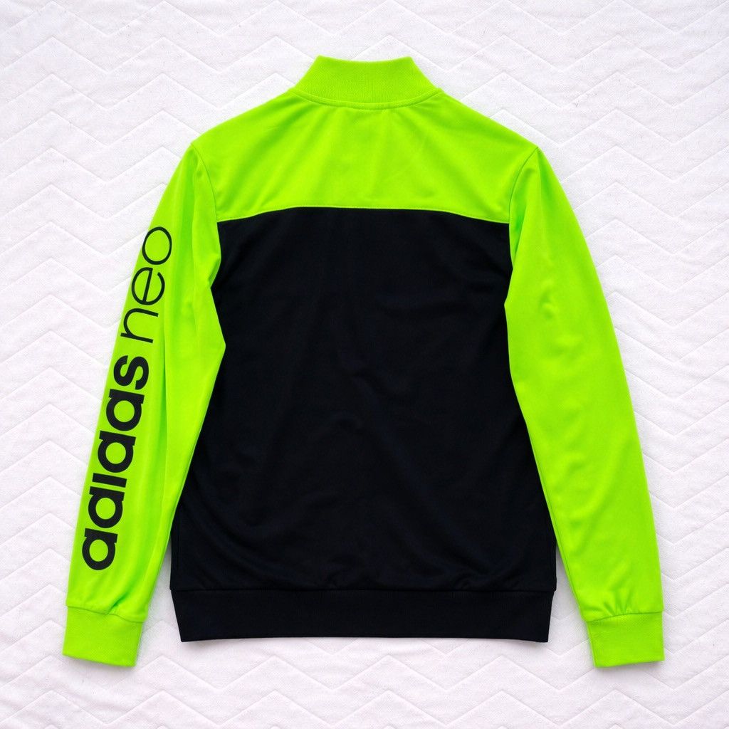 Adidas Adidas Neo Track Jacket Neon Green Black White Sport Jacket Size US M / EU 48-50 / 2 - 3 Thumbnail