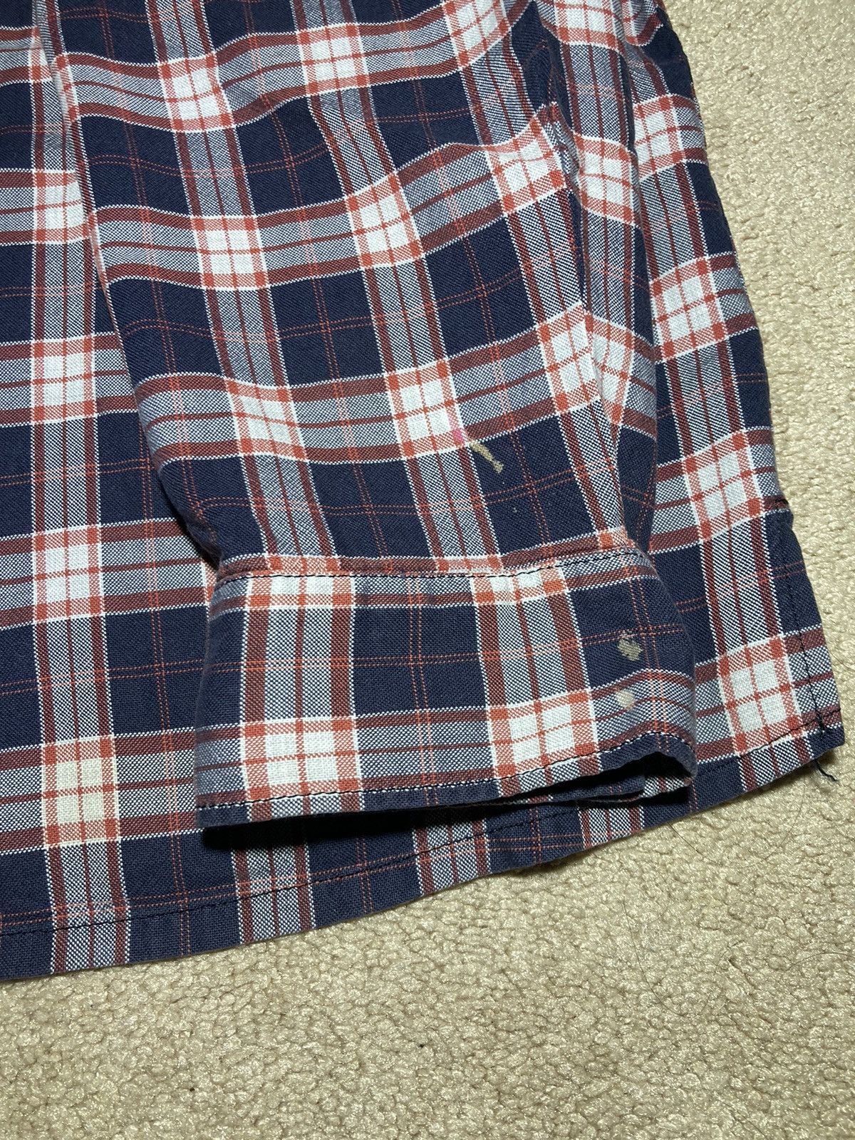 20471120 90s Milkboy Leather Pocket Plaid Flannel Work Shirt Vintage Size US M / EU 48-50 / 2 - 8 Thumbnail