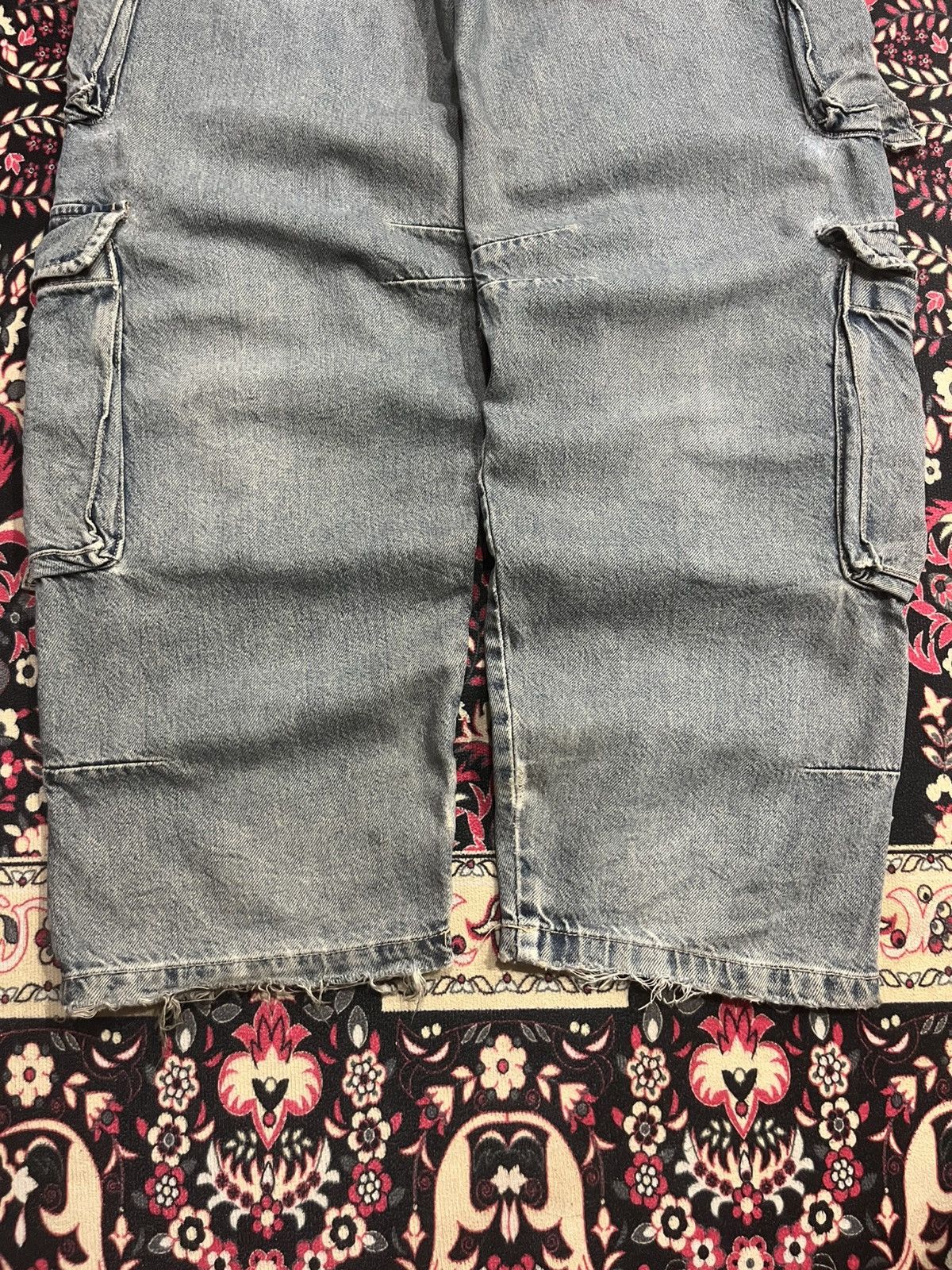 Tripp NYC Vintage Zara Tactical Cargo Grey Washed Baggy Jeans Size US 28 / EU 44 - 11 Thumbnail