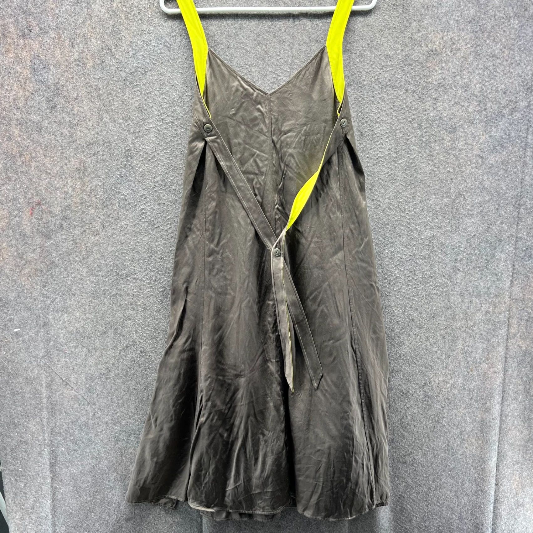 Rag & Bone Rag & Bone Dress Women XS Brown Silk A-Line Midi Sleeveless V-Neck Strap Casual 90s? (Not Vintage) Size XS / US 0-2 / IT 36-38 - 2 Thumbnail