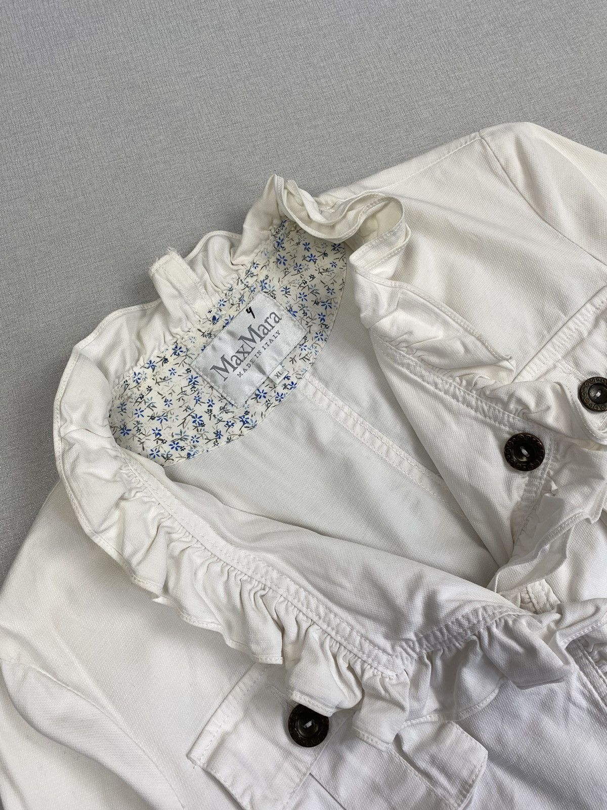 Max Mara Women’s Vintage Max Mara Basic Blazer White Jacket size XL Size XL / US 12-14 / IT 48-50 - 3 Thumbnail