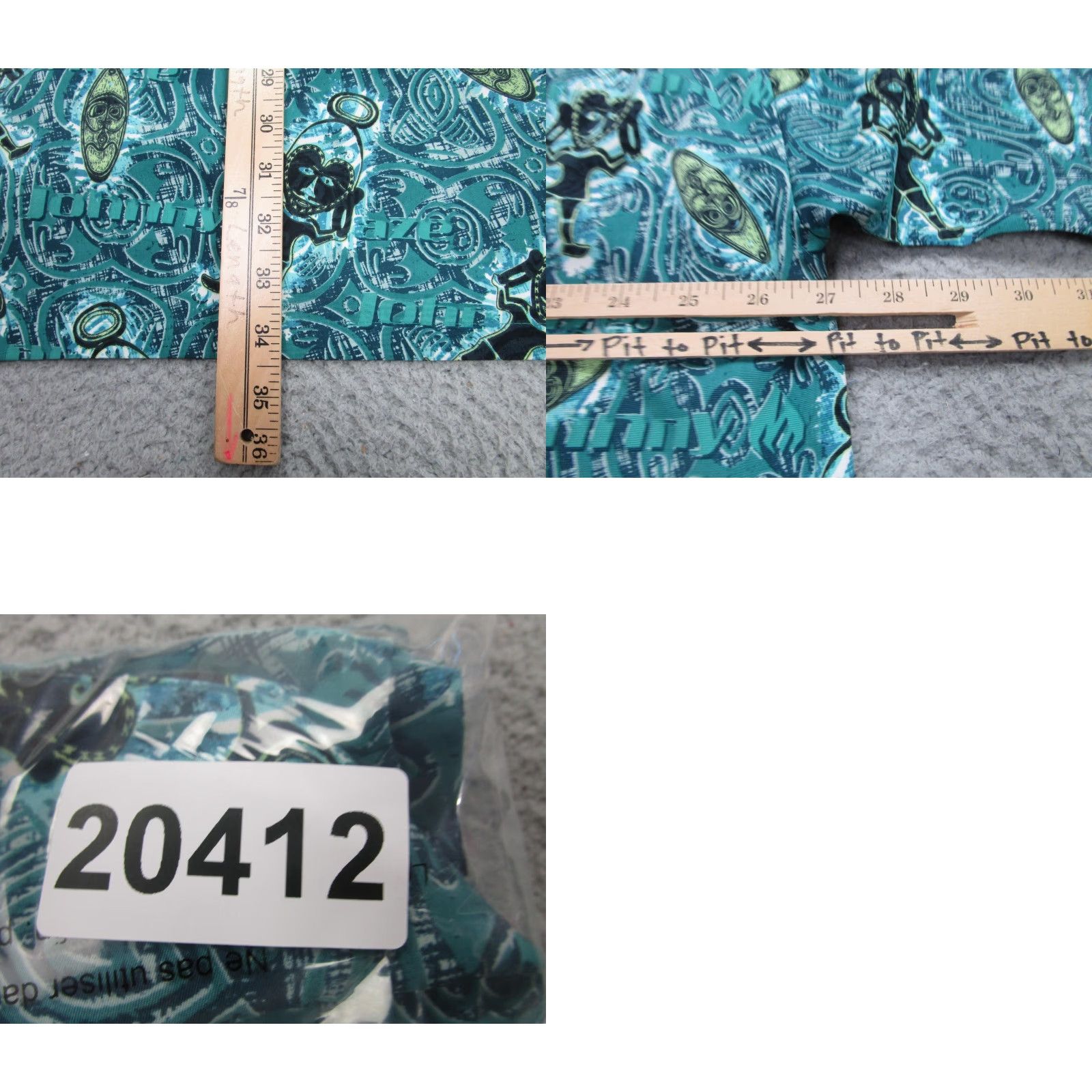 Etro Johnny Blaze Shirt Mens 2XL Polynesian Tribal Print Vintage Tiki Retro Y2K Blue Teal Size US XXL / EU 58 / 5 - 8 Thumbnail
