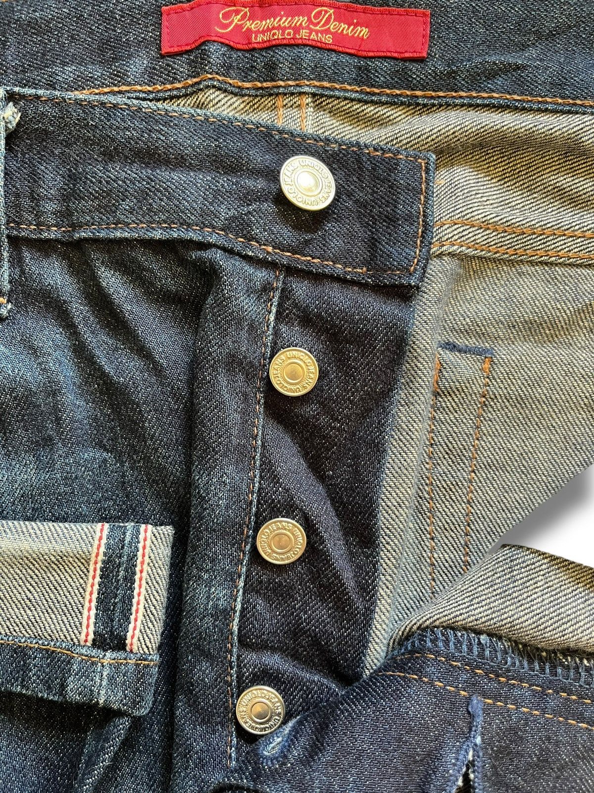Uniqlo Vintage Japanese Uniqlo Selvedge Button Fly Loose Jeans Size US 37 - 4 Thumbnail