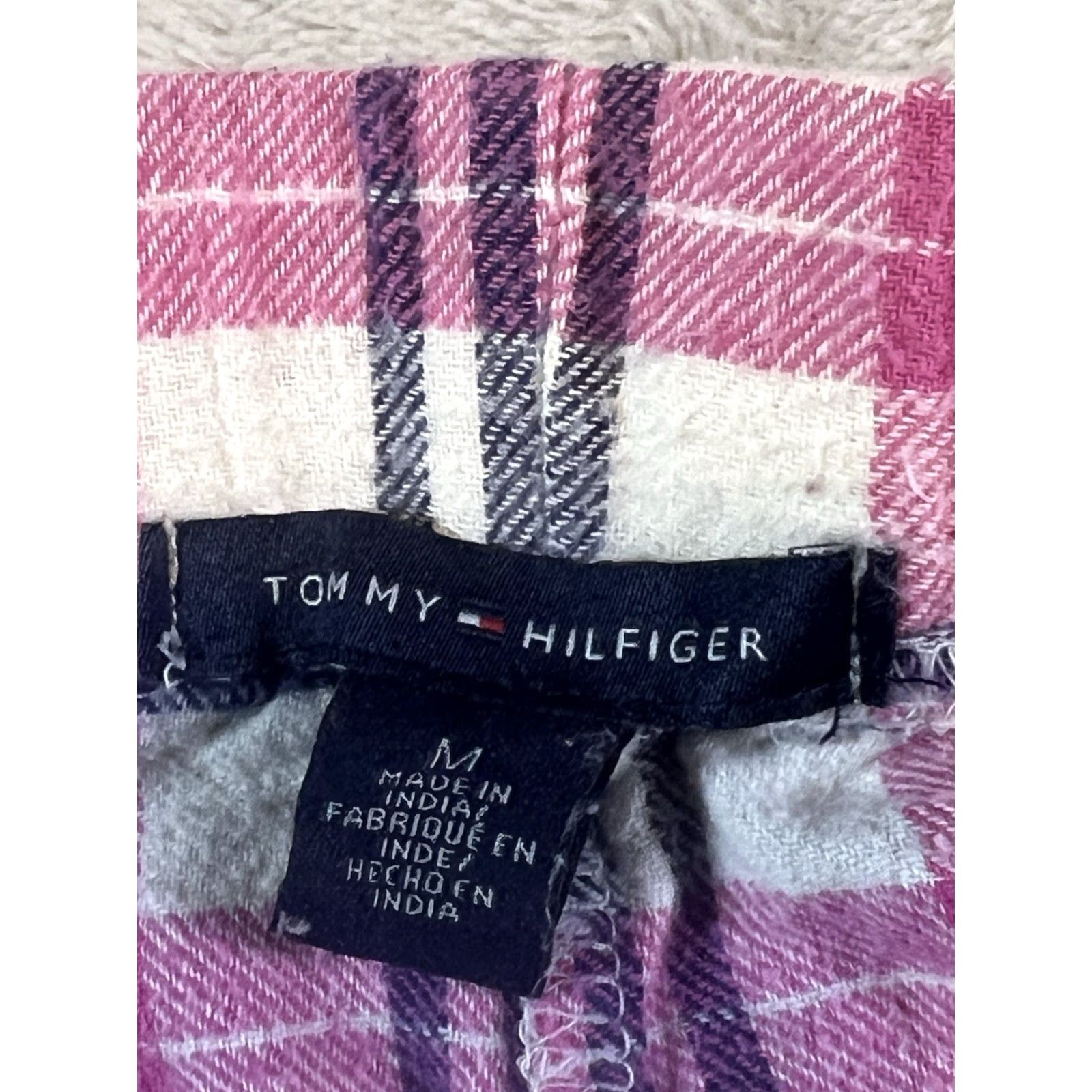Tommy Hilfiger Tommy Hilfiger Women's Plaid Pink Pajama Pants Loungewear Medium Size 32" / US 10 / IT 46 - 4 Thumbnail