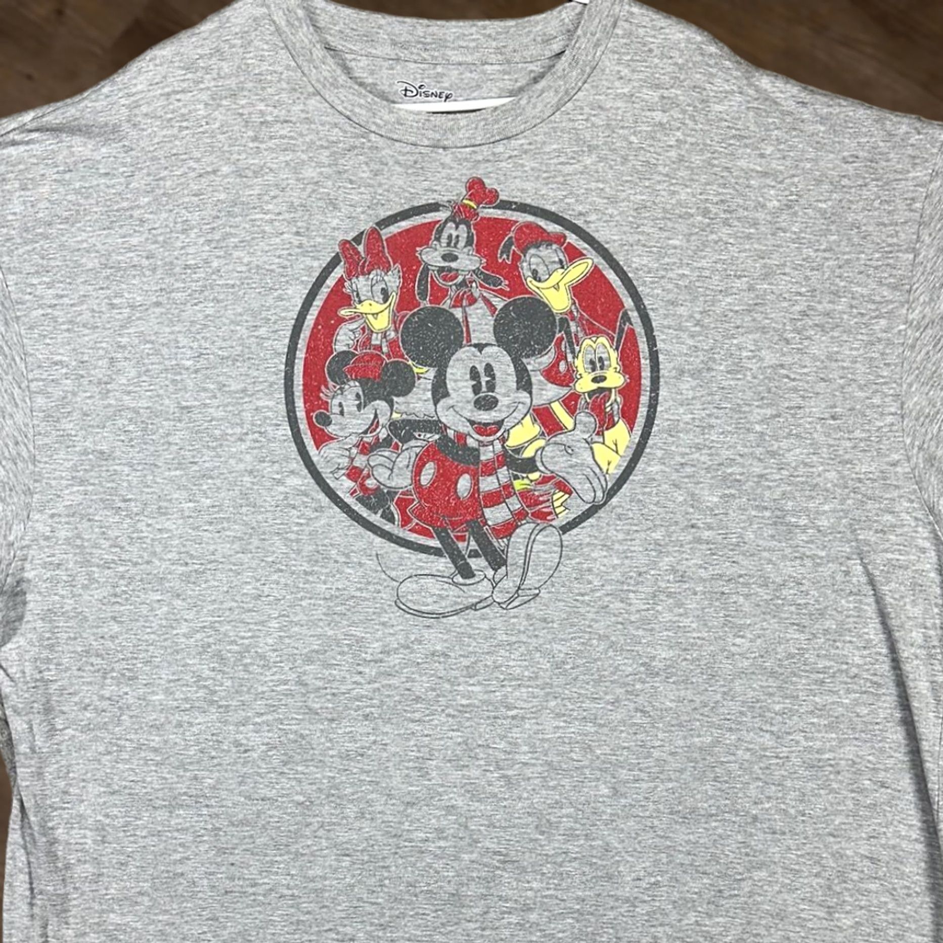 Disney Disney Mickey Mouse T-Shirt Adult 3XL Light Grey Mens Tee Crew Neck Short Sleeve Cotton Breathable 3XL Mens Disney Characters Size US XXL / EU 58 / 5 - 1 Thumbnail