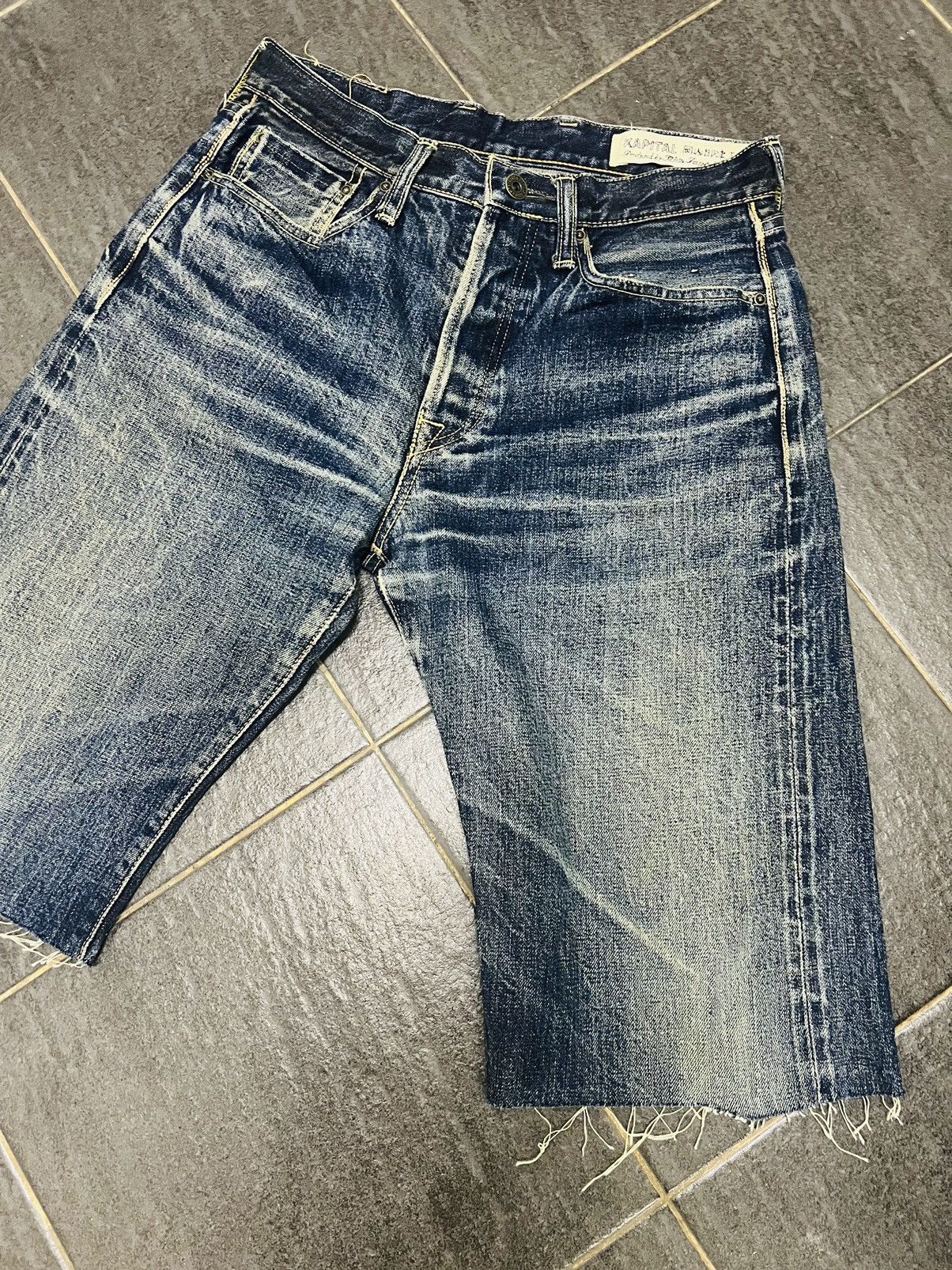 Kapital Kapital Kiro Hirata Crash Selvedge Jeans Denim Short Size US 29 - 4 Thumbnail
