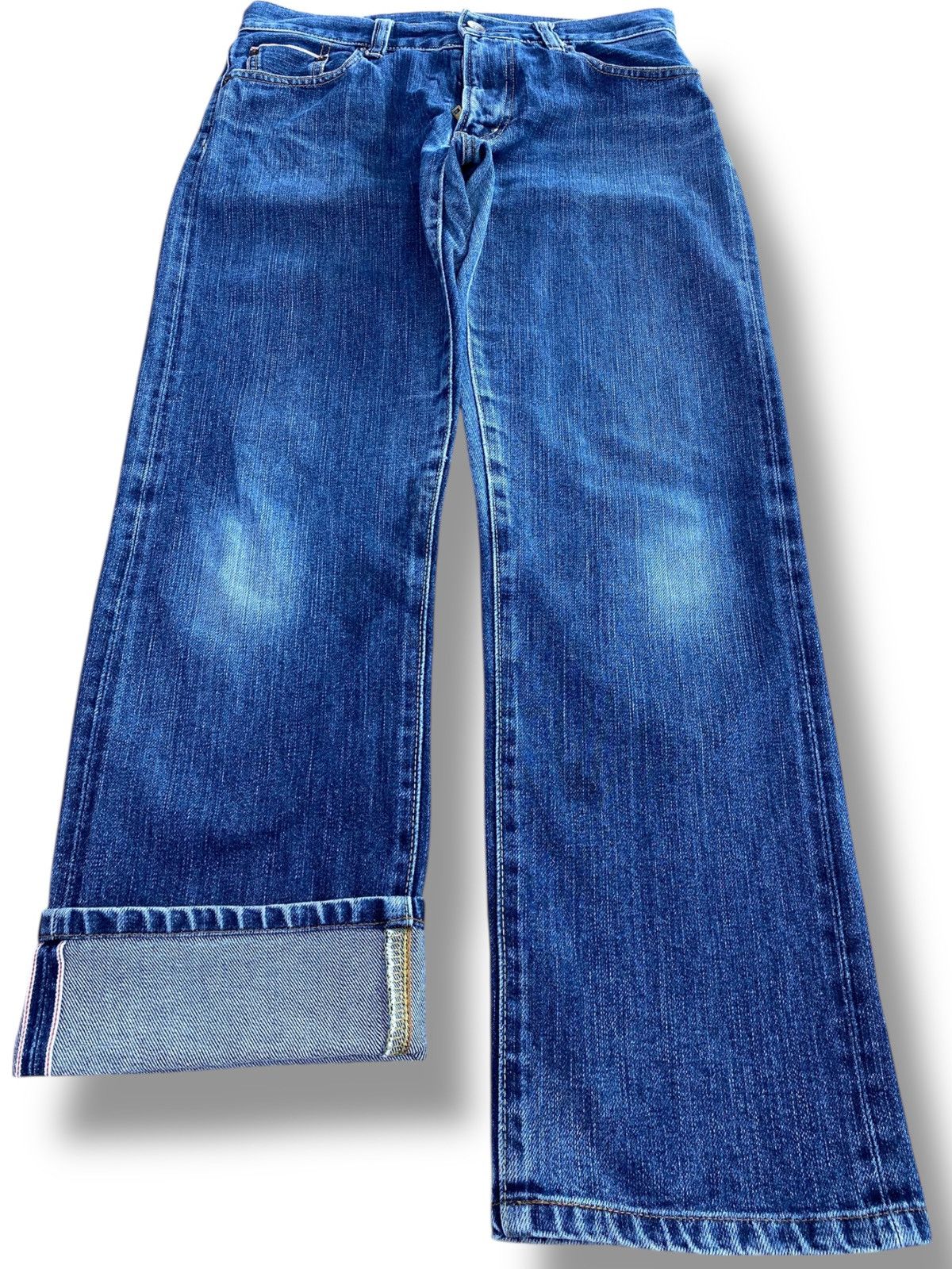 Uniqlo Uniqlo X Selvage Blue Wash Style Straight Leg Jeans Size US 31 - 1 Thumbnail
