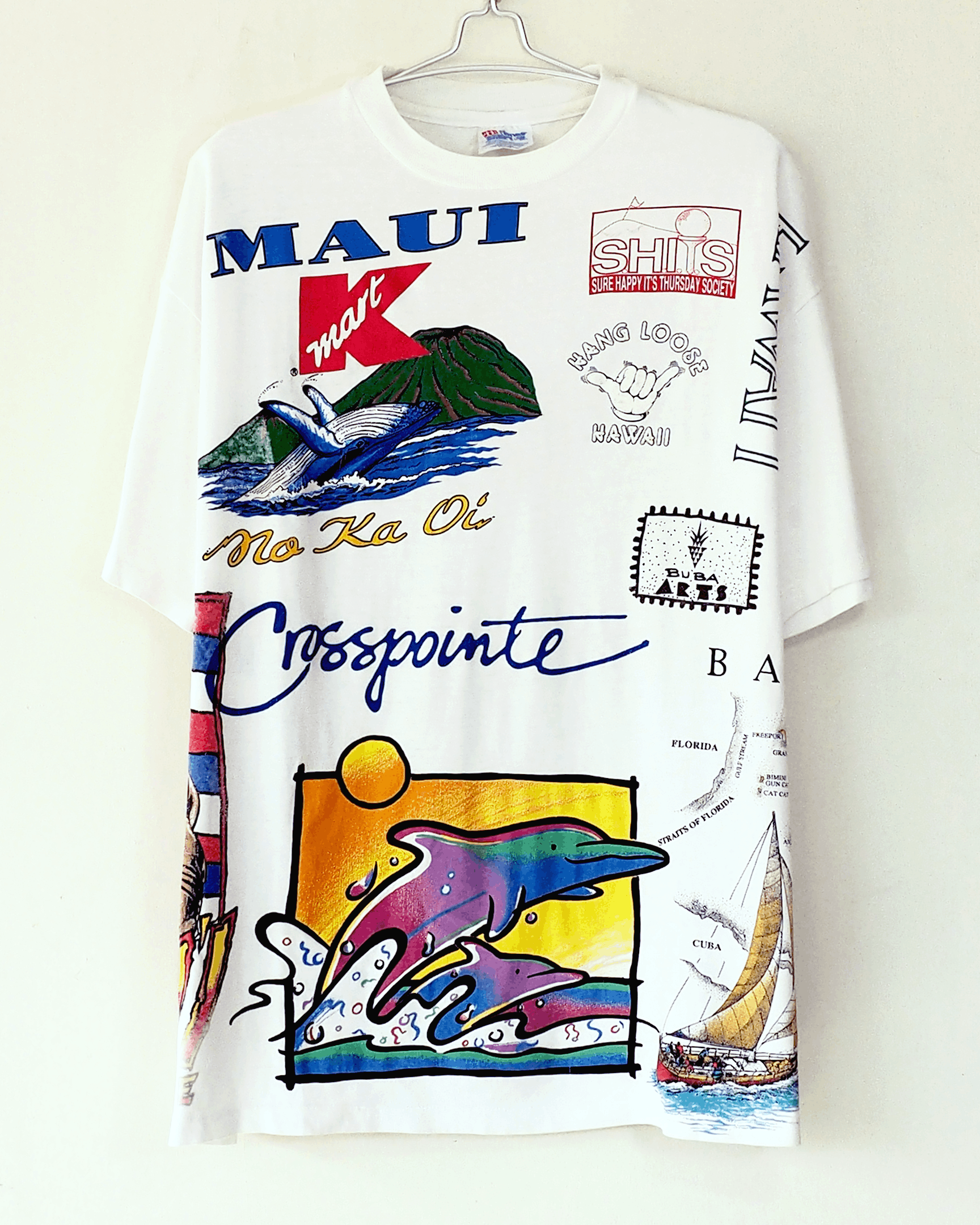 Vintage Vintage 1990s Hawaii Themed Test Print Shirt XL Size US XL / EU 56 / 4 - 2 Thumbnail