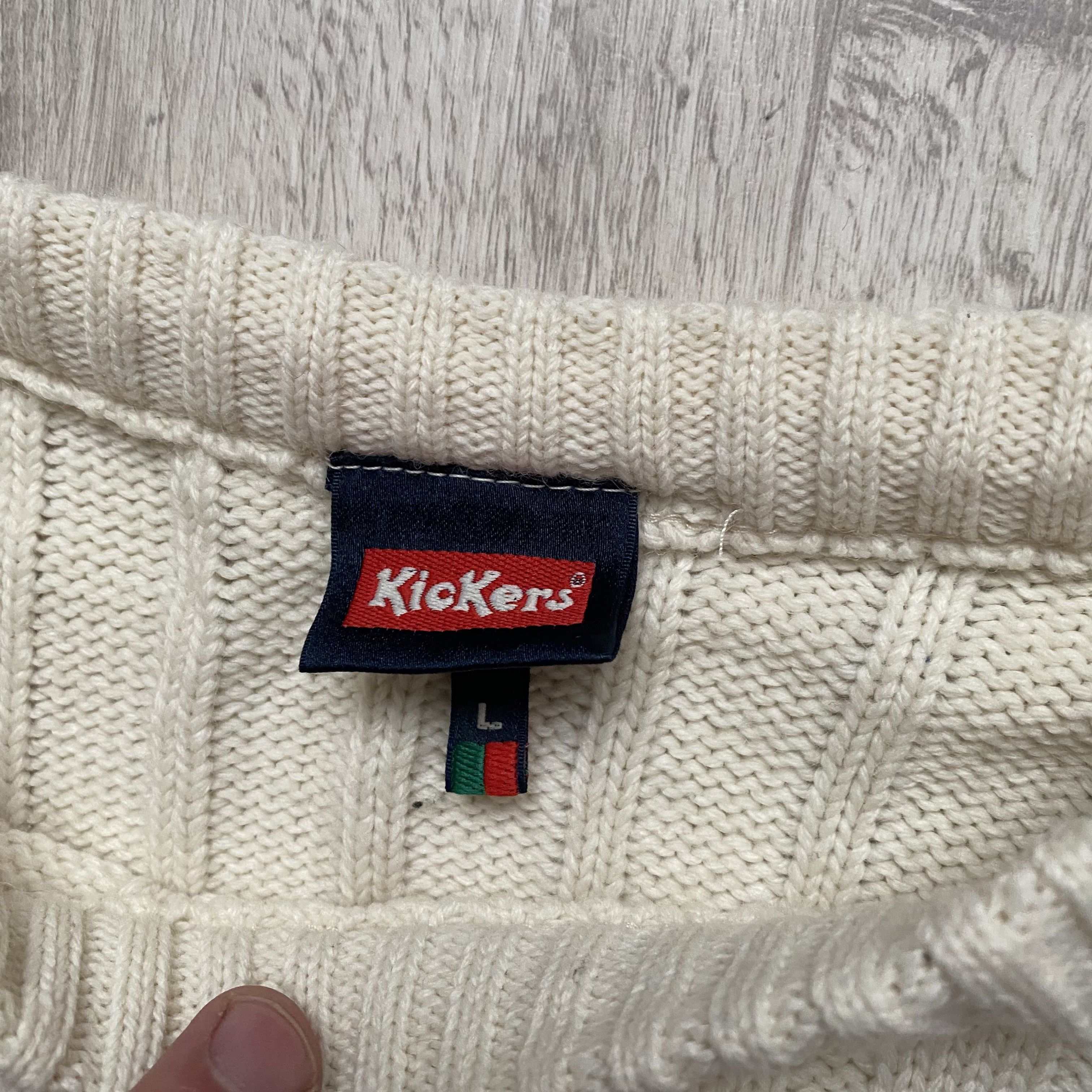 Kickers Vintage 80/90s Cozy Ribbed Knit Wool Sweater KicKers Y2K Size US L / EU 52-54 / 3 - 5 Thumbnail