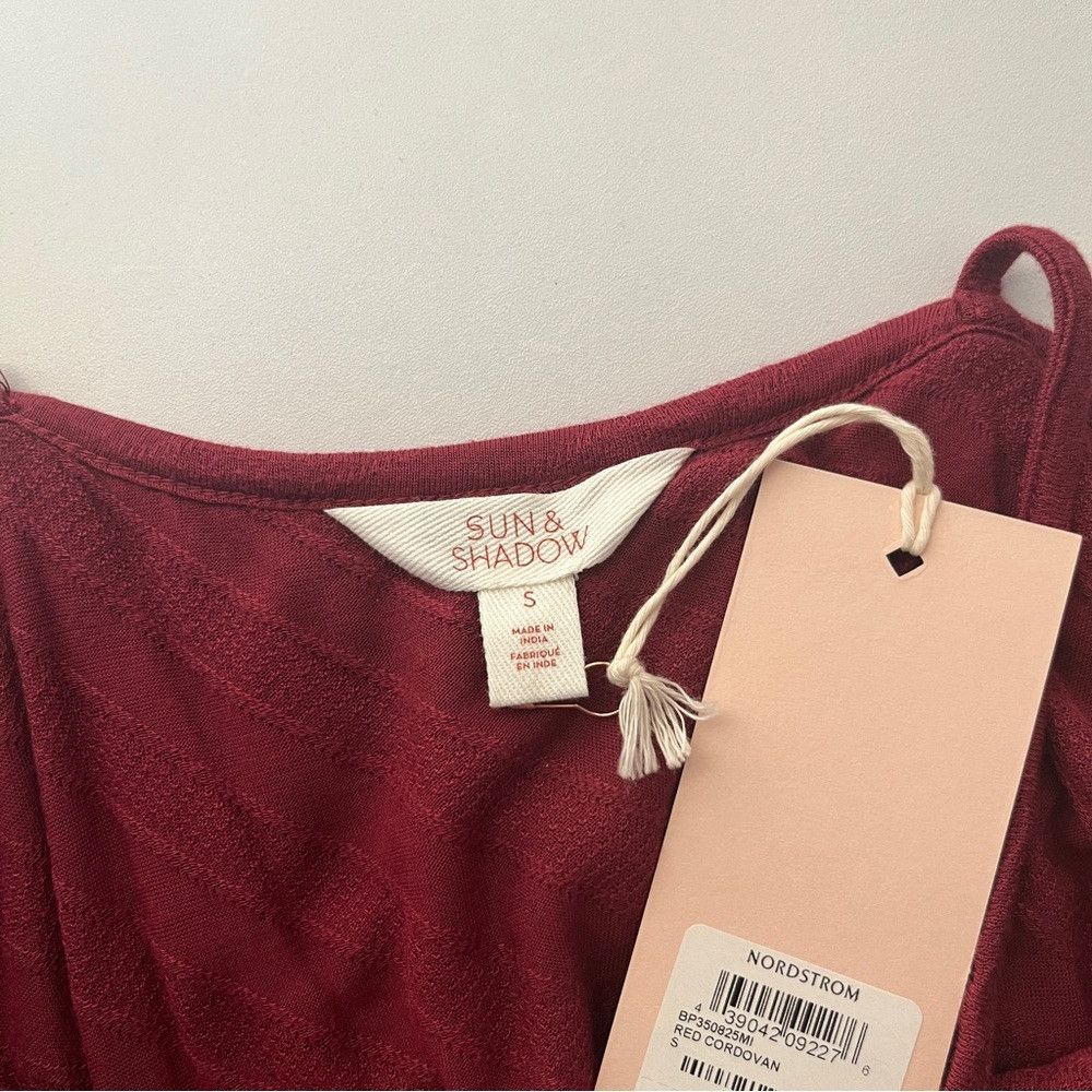 Designer Nordstrom Sun & Shadow Tank Top Red Cordovan Small NEW Size S / US 4 / IT 40 - 7 Thumbnail