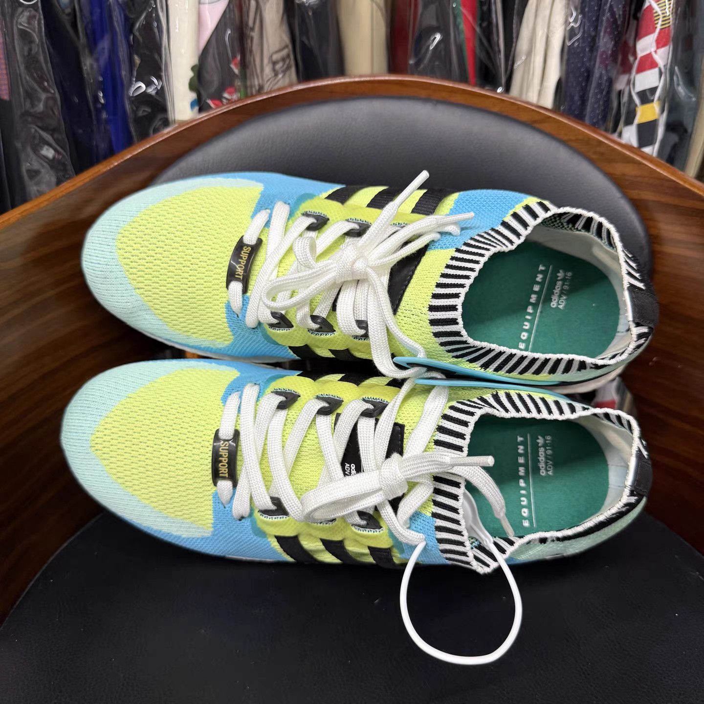 Adidas Adidas EQT Support Boost Blue & Green K15 Size US 11.5 / EU 44-45 - 8 Thumbnail