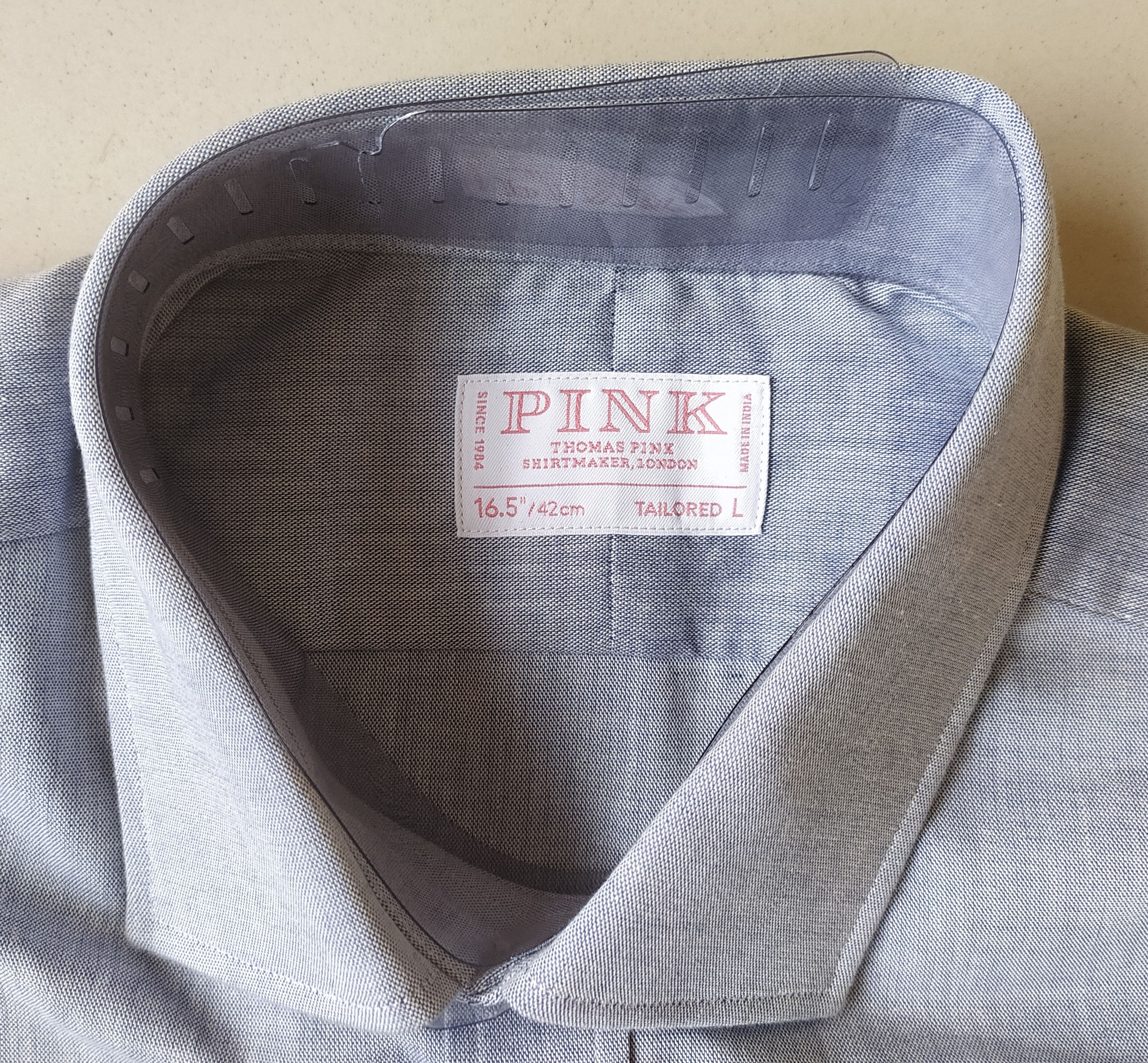 Thomas Pink Thomas Pink Formal Tailored Fit Shirt Free Shipping T/68 Size US L / EU 52-54 / 3 - 4 Thumbnail