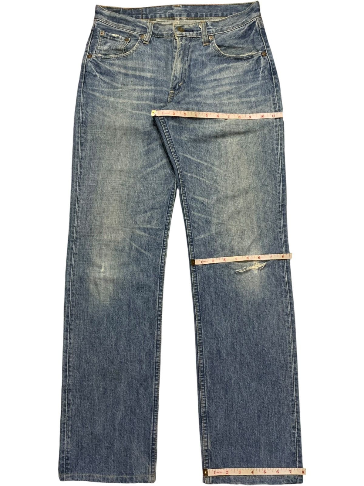 Levi's × Levi's Vintage Clothing Vintage 90s Levis 502 Faded Wash Distressed Loose Jeans Size US 31 - 14 Thumbnail