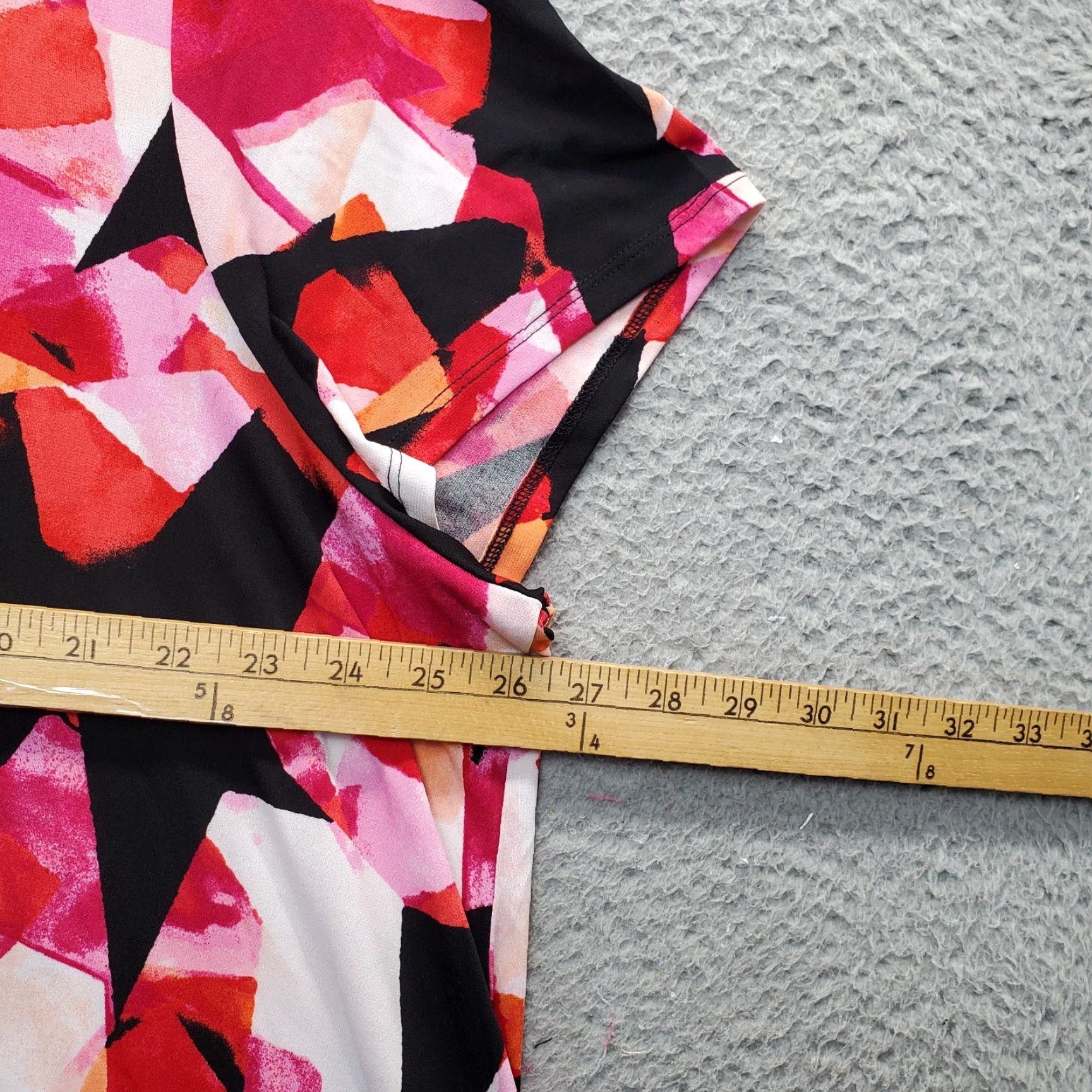 Avenue Avenue Blouse Women 26 Multicolor Abstract Print Stretch Asymmetrical Hem Shirt Women Size 26 Size 4XL / US 24-26 - 8 Thumbnail