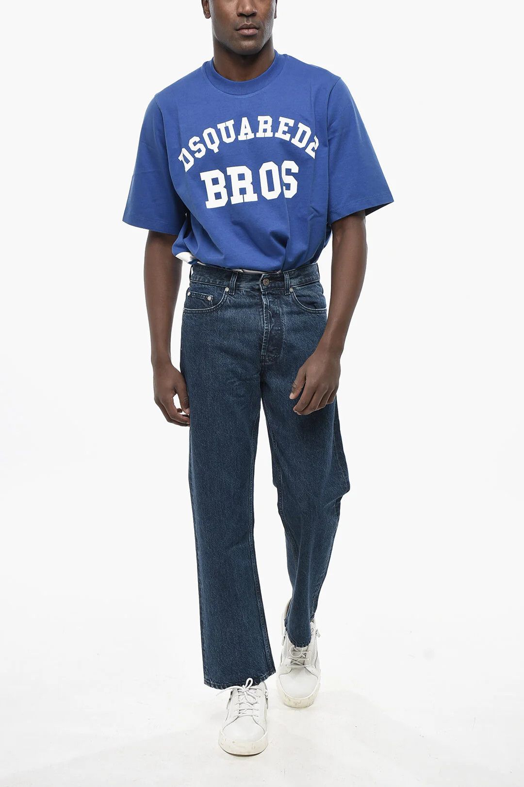 Palm Angels og1mm0326 Dark Wash Denim Loose Fit Jeans in Blue Size US 30 / EU 46 - 4 Thumbnail