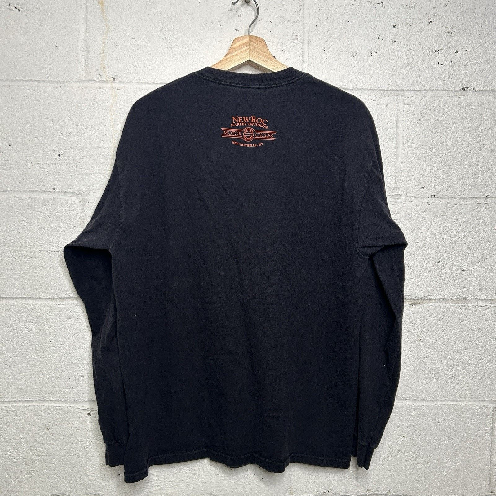Harley Davidson Y2K Harley Davidson Black Fire Skeleton Flames Long-Sleeve Size US L / EU 52-54 / 3 - 2 Thumbnail