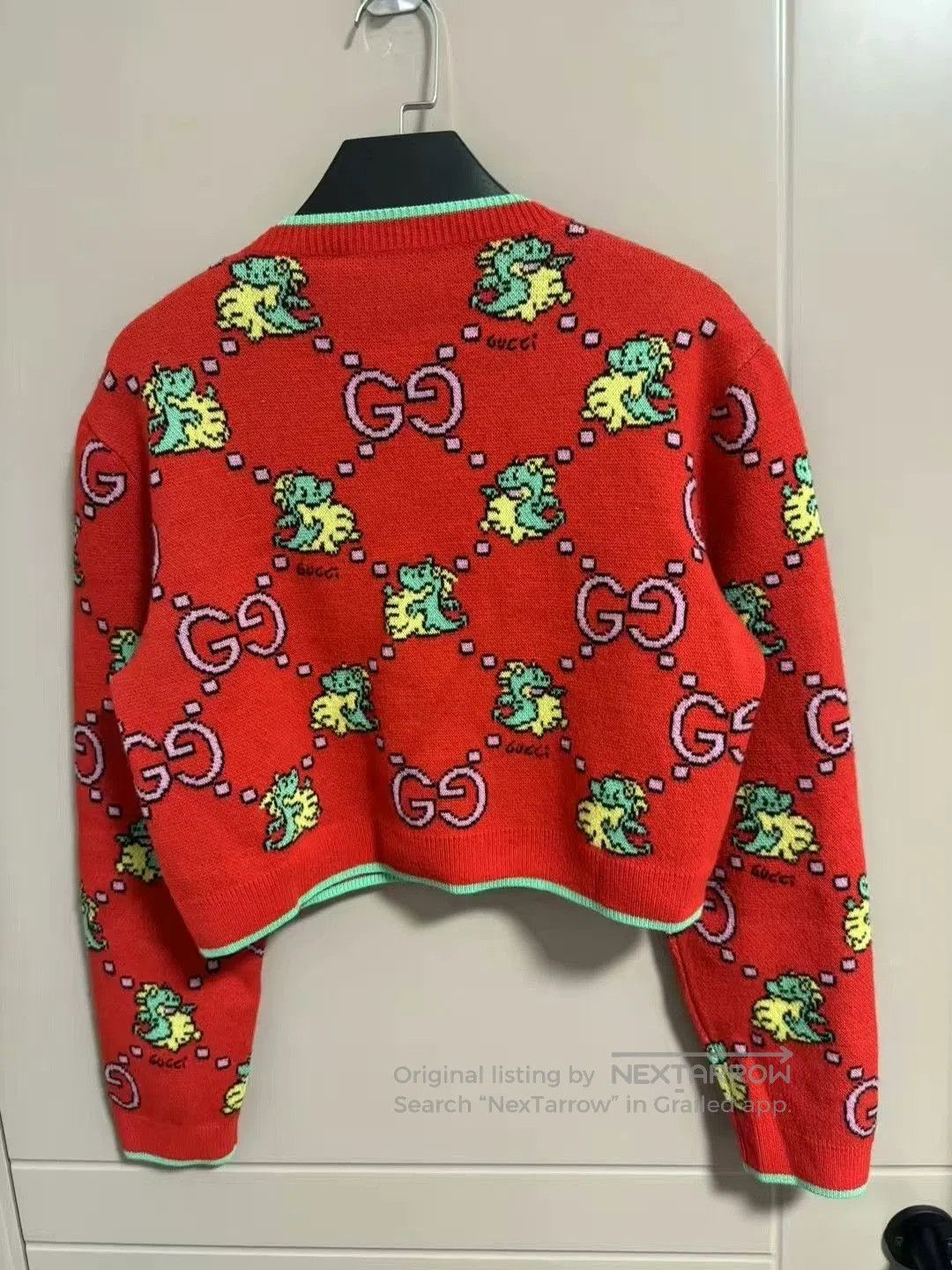 Gucci gucci double g dinosaur print cropped sweater. Size S / US 4 / IT 40 - 2 Thumbnail