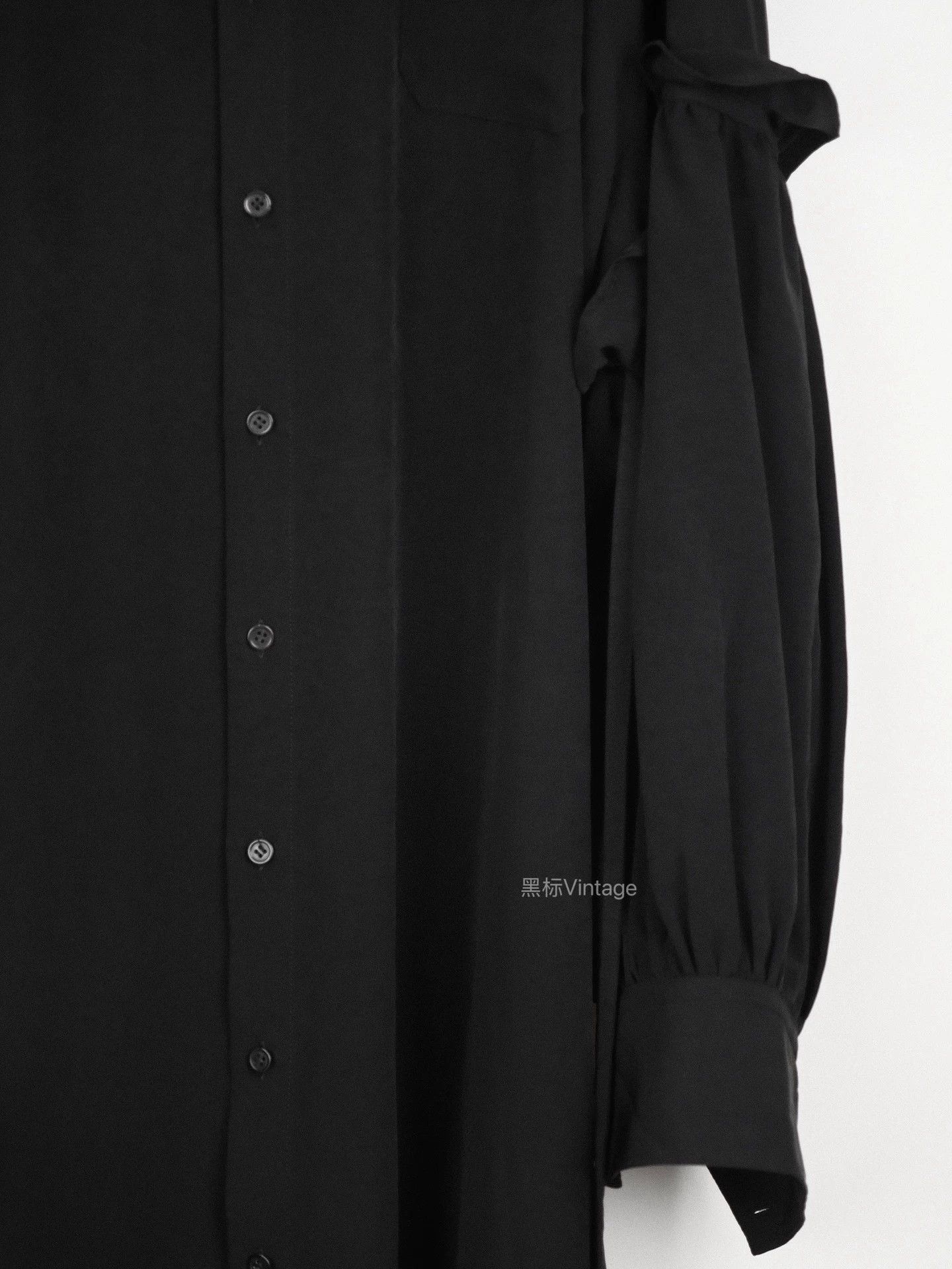 Yohji Yamamoto Yohji Yamamoto 19AW Puff Sleeve Triacetate Dress Size XS / US 0-2 / IT 36-38 - 4 Thumbnail
