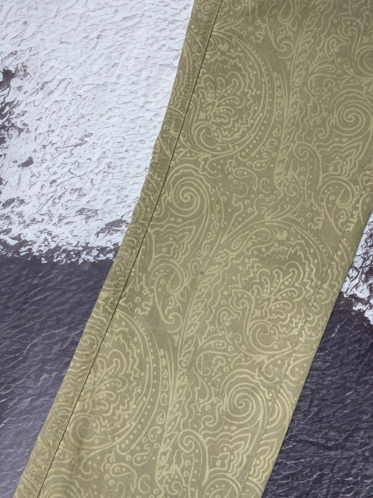 Etro Etro Milano paisley cotton beige gold casual pants Size 27" / US 4 / IT 40 - 7 Thumbnail