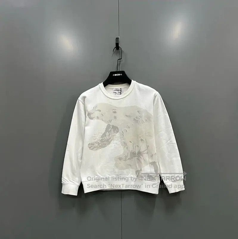 Kenzo KENZO White Cotton Long Sleeve Sweatshirt . Size S / US 4 / IT 40 - 1 Thumbnail