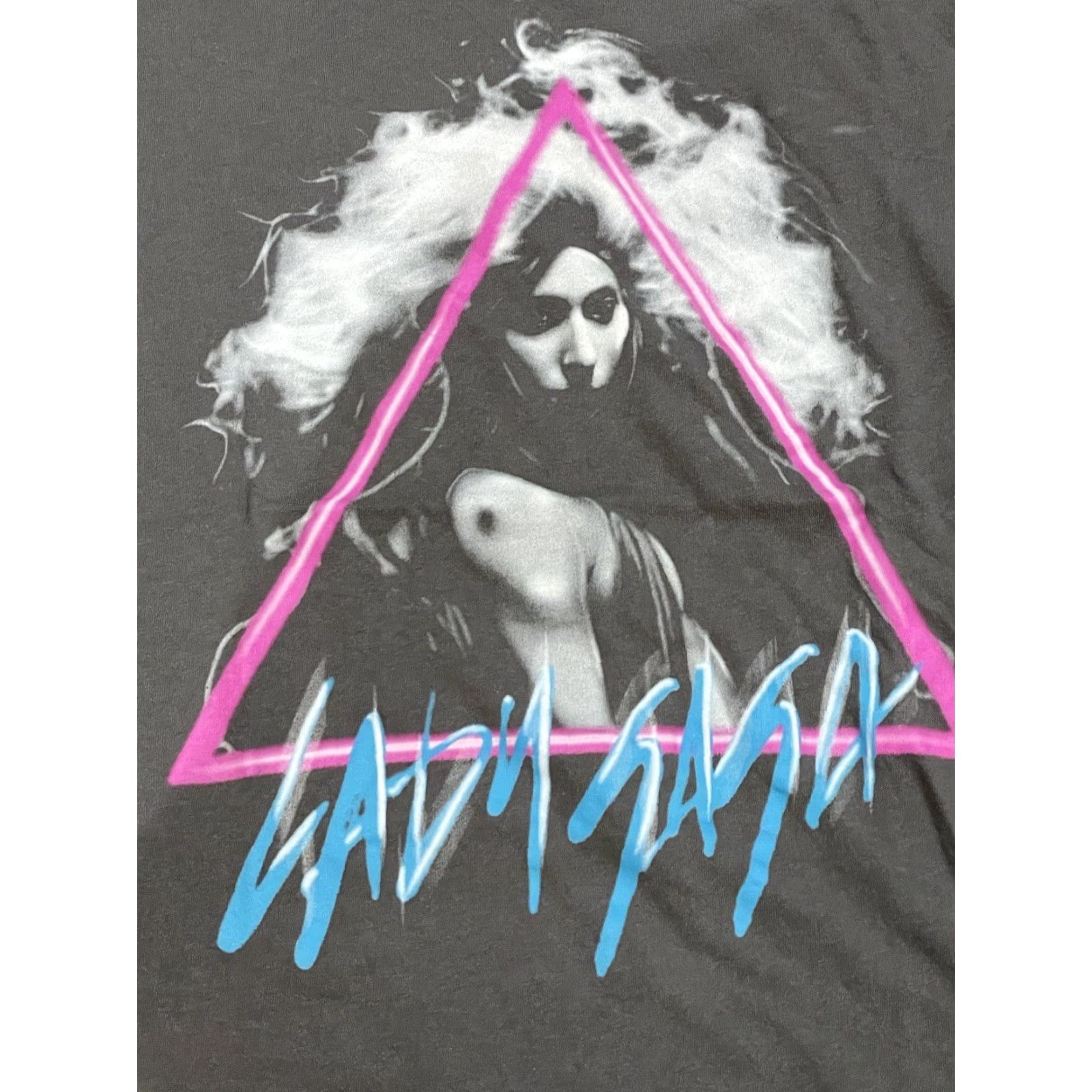 Vintage Lady Gaga T-Shirt XS Gray Crew Neck Short Sleeve 100% Cotton Concert Merch Women Size XS / US 0-2 / IT 36-38 - 2 Thumbnail
