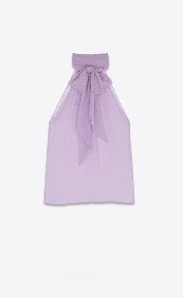 Saint Laurent Paris o1la1rc1a0425 714564 Lavallière-Neck Blouse Crepe Muslin Size XL / US 12-14 / IT 48-50 - 1 Preview