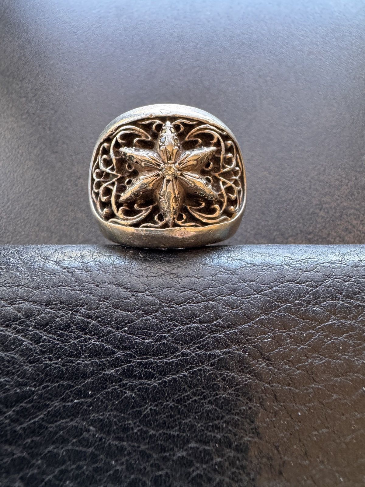 Chrome Hearts Chrome Hearts large ring with center diamond + Size ONE SIZE - 1 Thumbnail