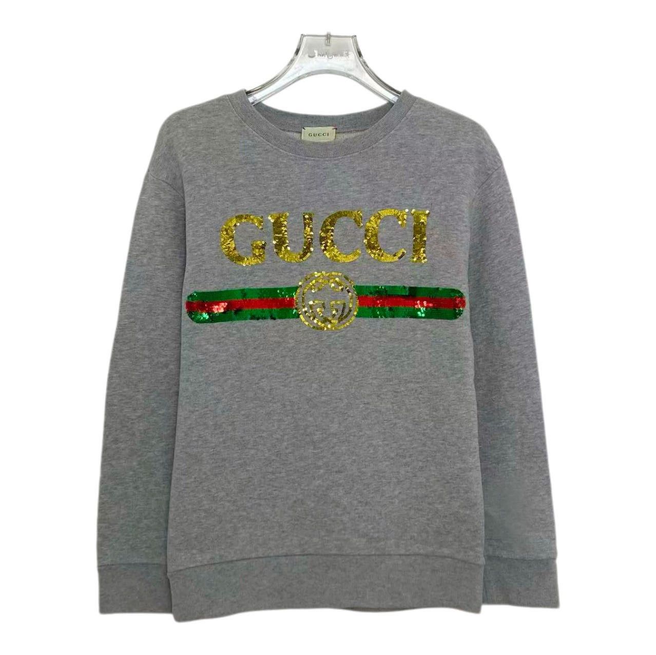 Gucci GUCCI Letter Crew Neck Pullover Long Sleeve Sweatshirt K26WX Size M / US 6-8 / IT 42-44 - 1 Thumbnail