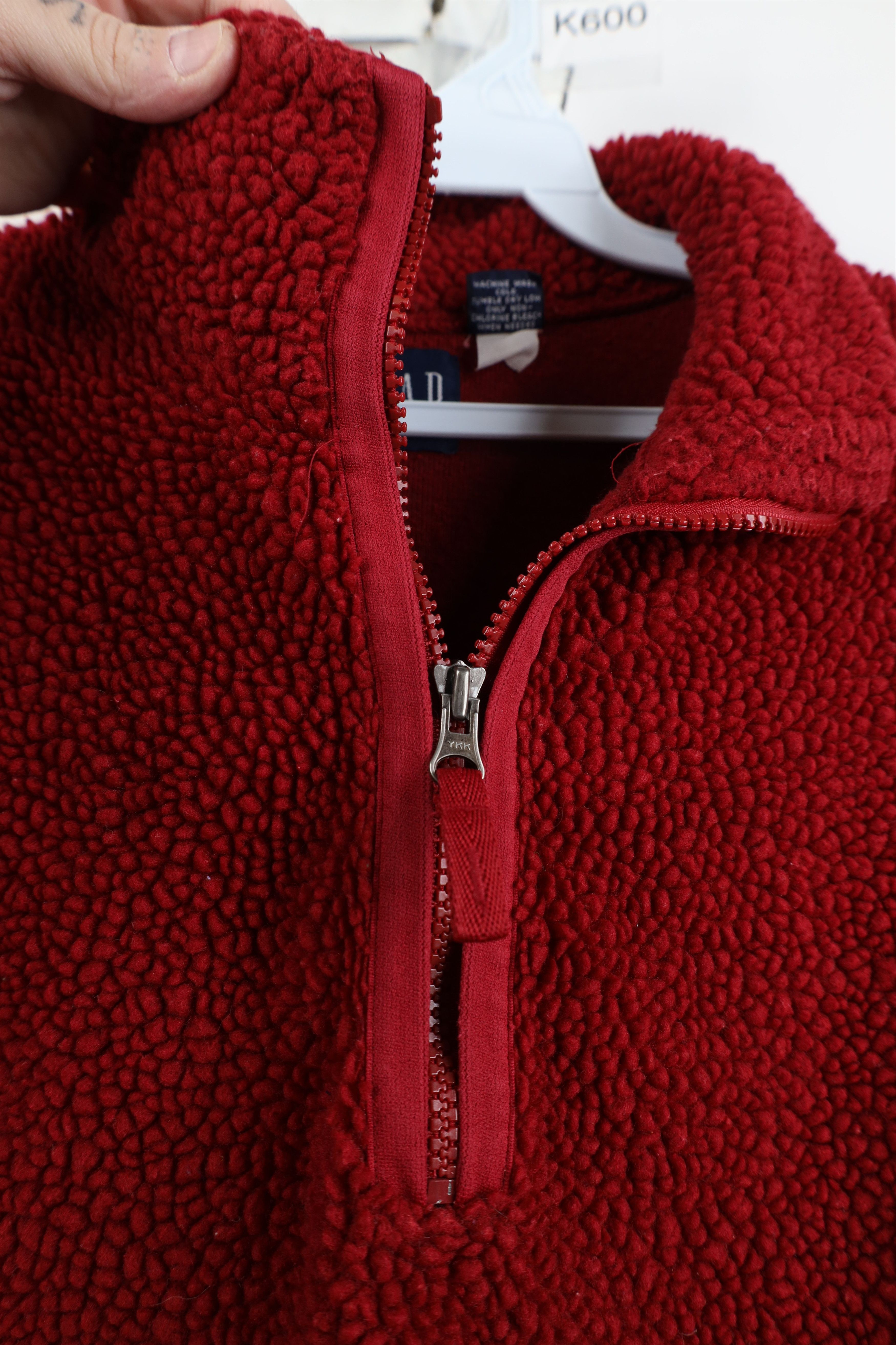 Gap Vintage 90s Gap 1/4 Quarter Half Zip Pullover Sweater Red Size US L / EU 52-54 / 3 - 6 Thumbnail