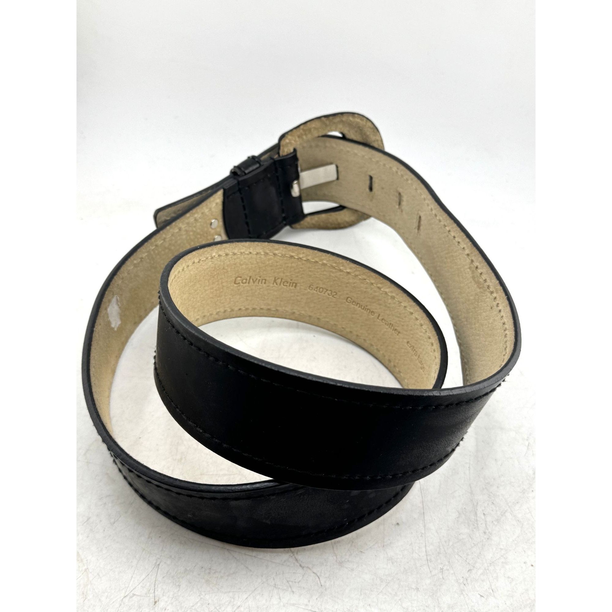 Calvin Klein Calvin Klein CK Women's Rhinestone Genuine Leather Belt Size Size ONE SIZE - 3 Thumbnail
